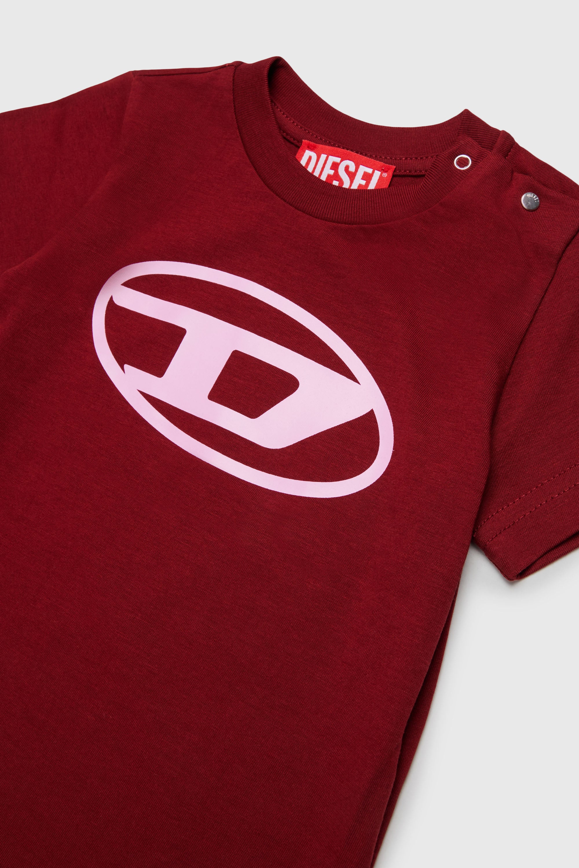 Diesel - TIELB, Camiseta de algod&oacute;n con Logo Oval D Hombre in Rojo - 3