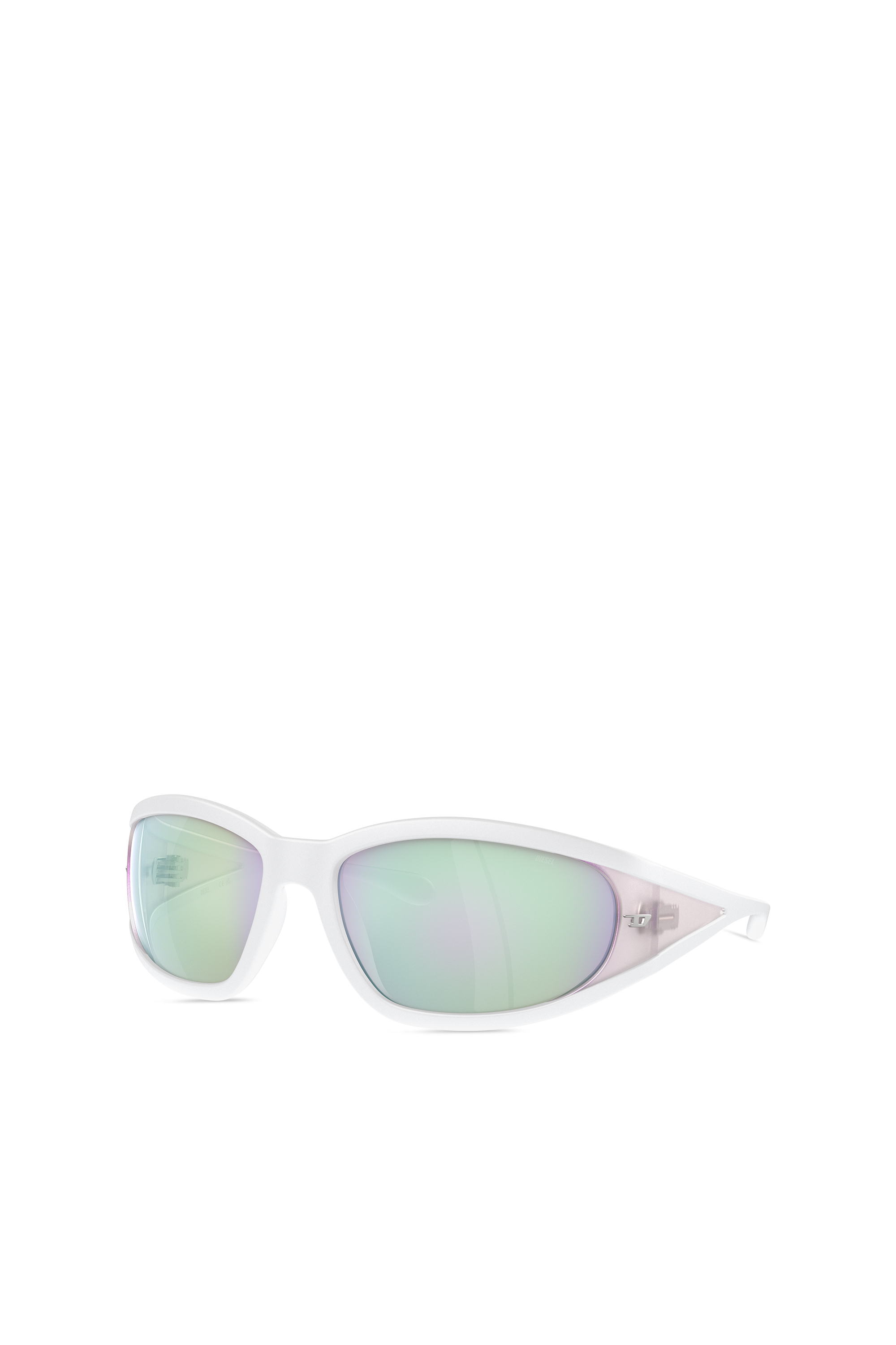 Diesel - 0DL3002, Unisex Rectangular sunglasses in acetate in White - Image 4