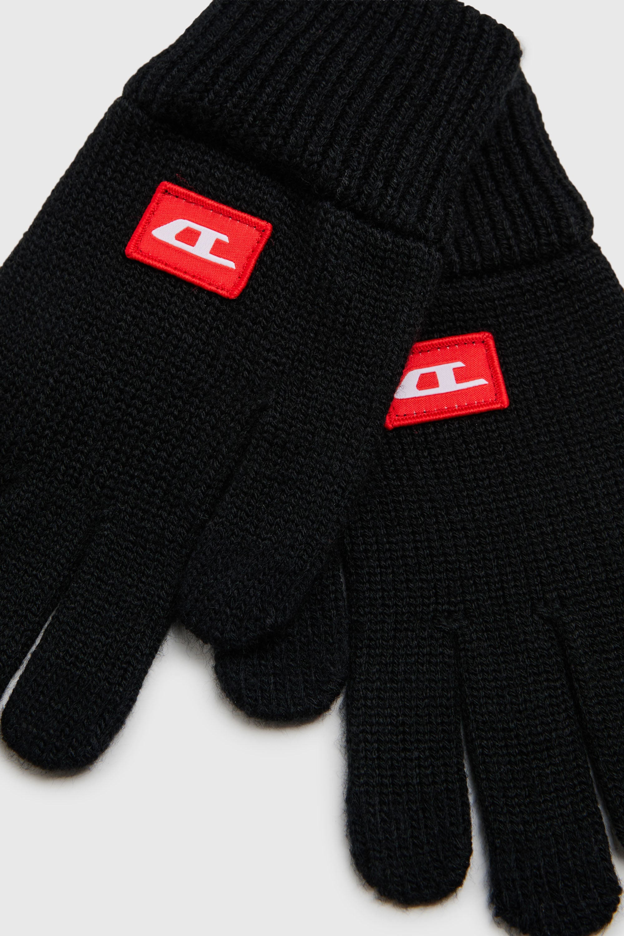 Diesel - NLOT, Guantes t&aacute;ctiles de punto mezcla de lana Unisex in Negro - 2