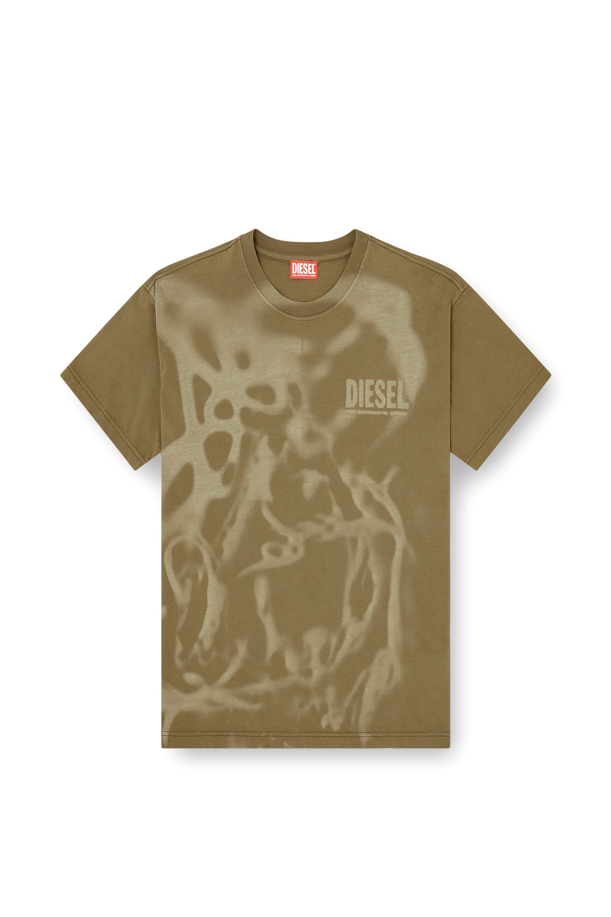 Diesel - T-NORM-V7, Camiseta de algodón con estampado láser Hombre in Beige - 2