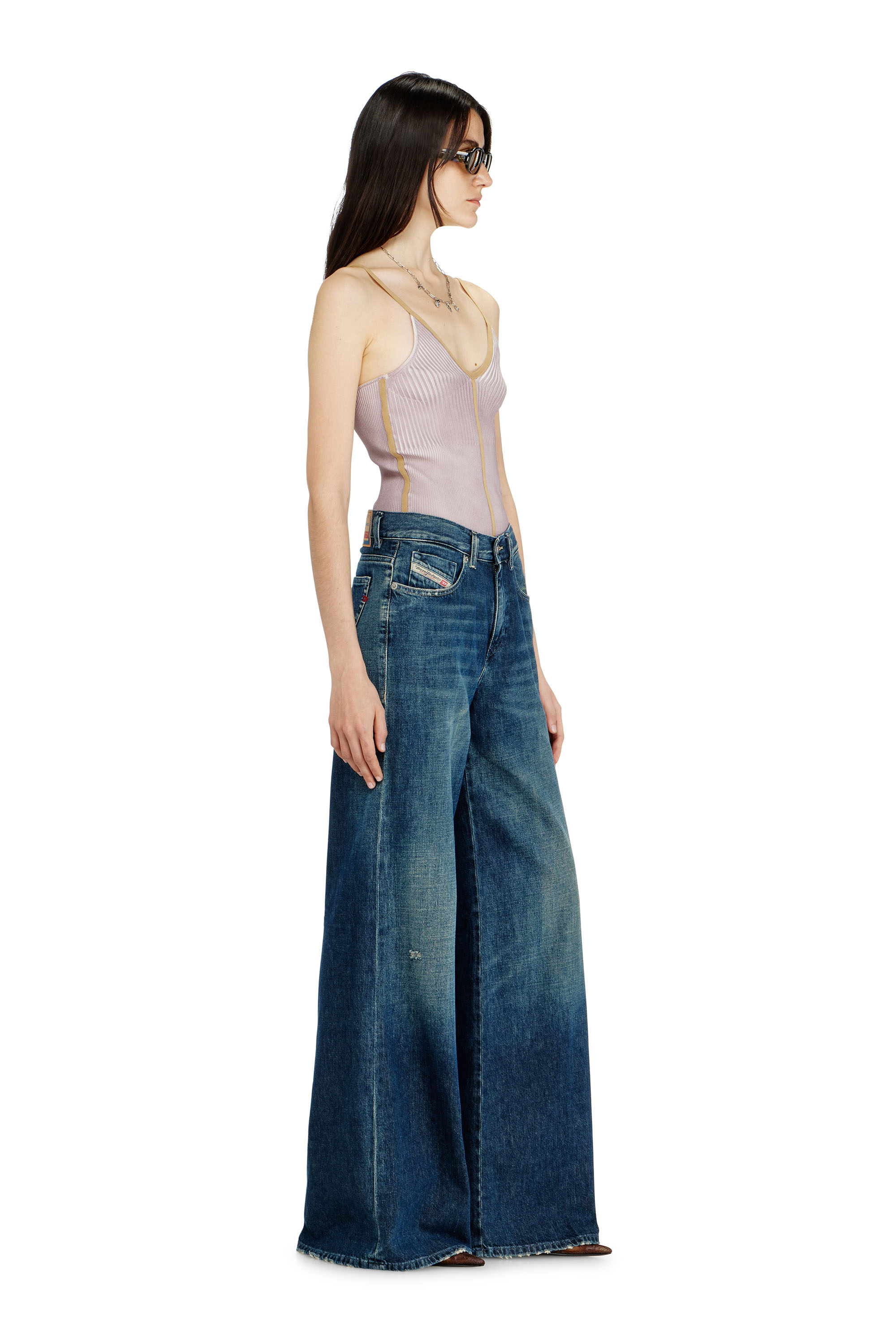 Diesel - Flare Jeans 1978 D-Akemi 09N70 Mujer, Azul Oscuro - 2