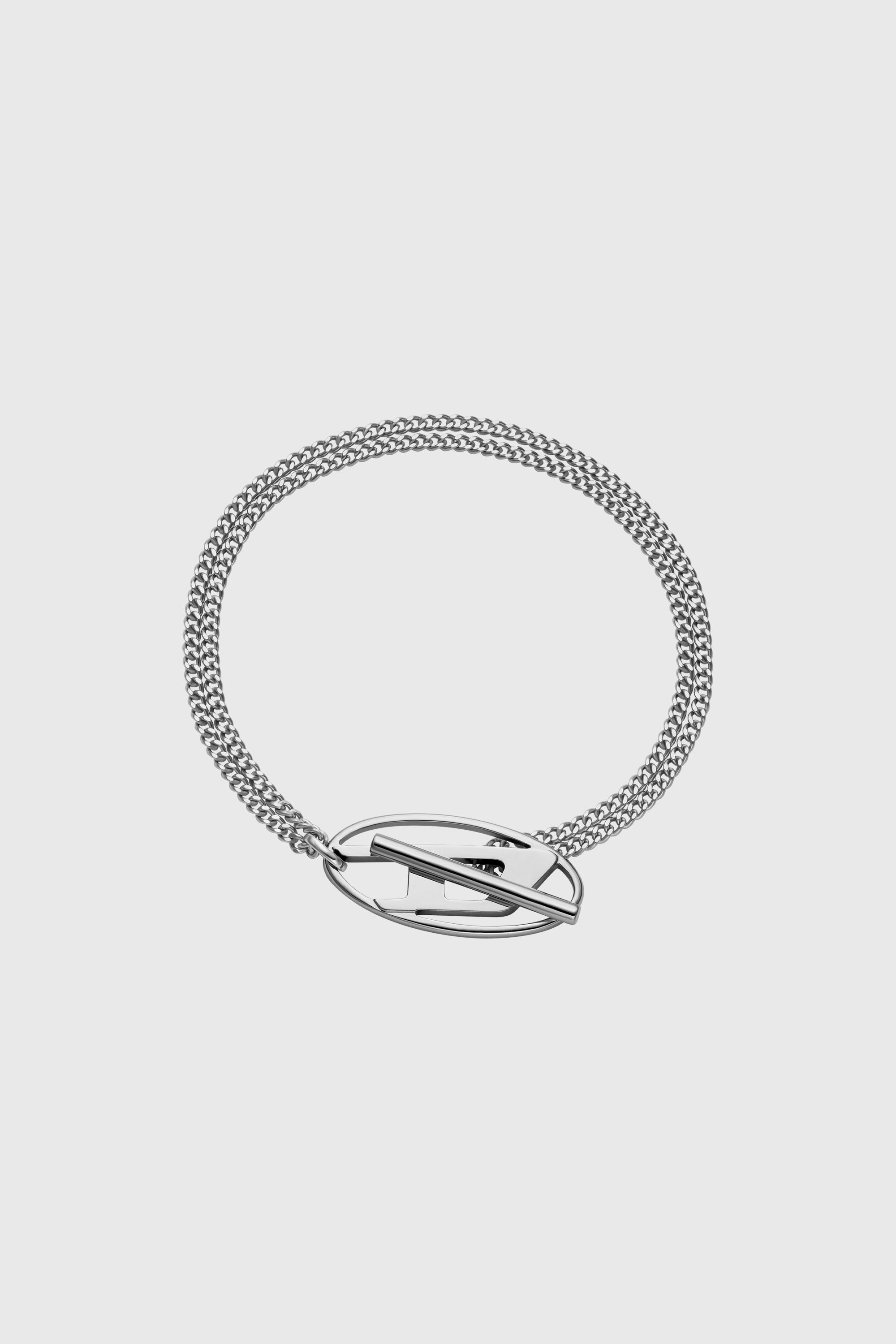 Diesel - DX1535040, Unisex's Stainless Steel Chain Bracelet in Silver - 1