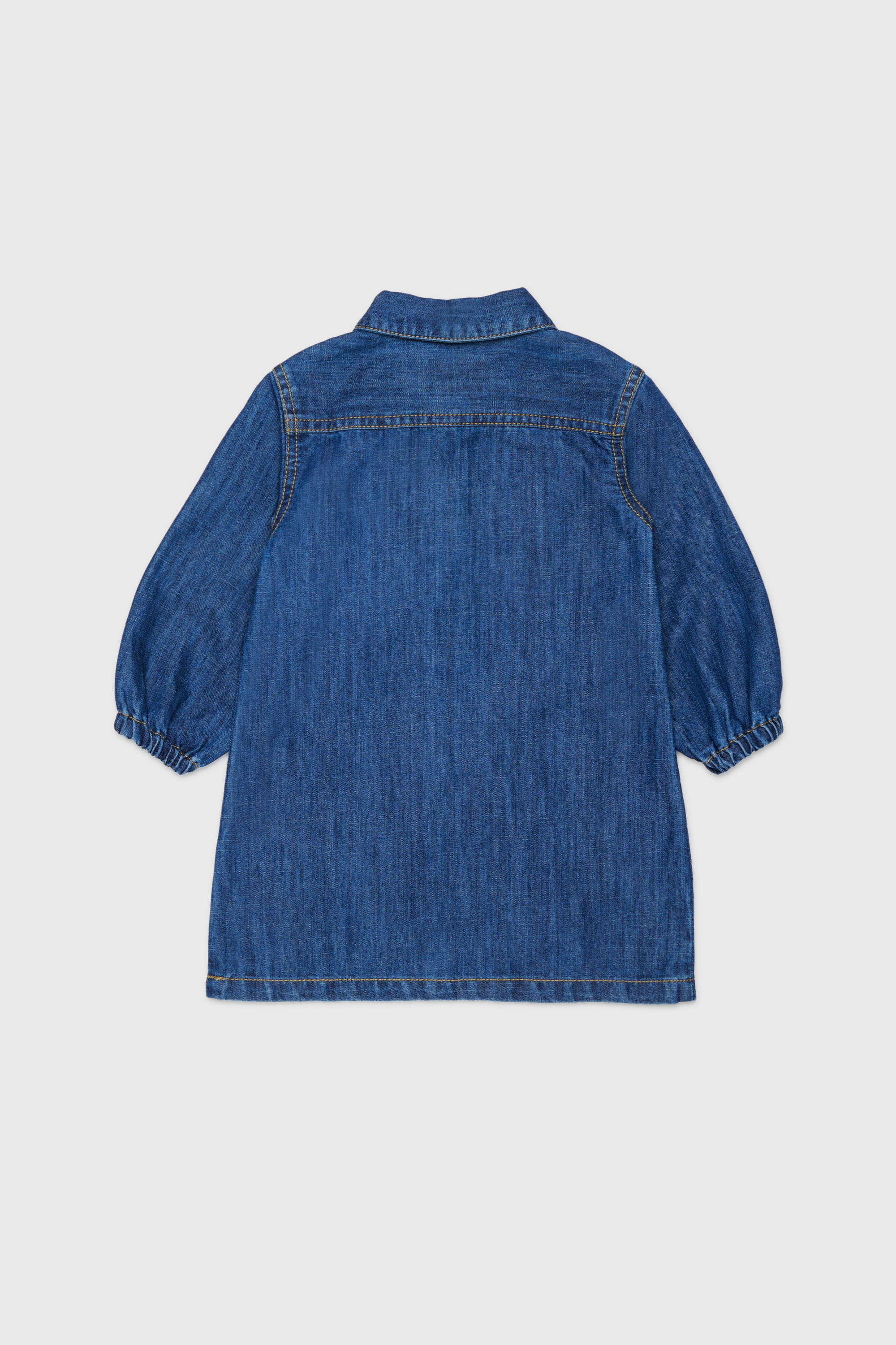 Diesel - DELBIB, Vestido camisero vaquero con Logo Oval D bordado Mujer in Azul marino - 2