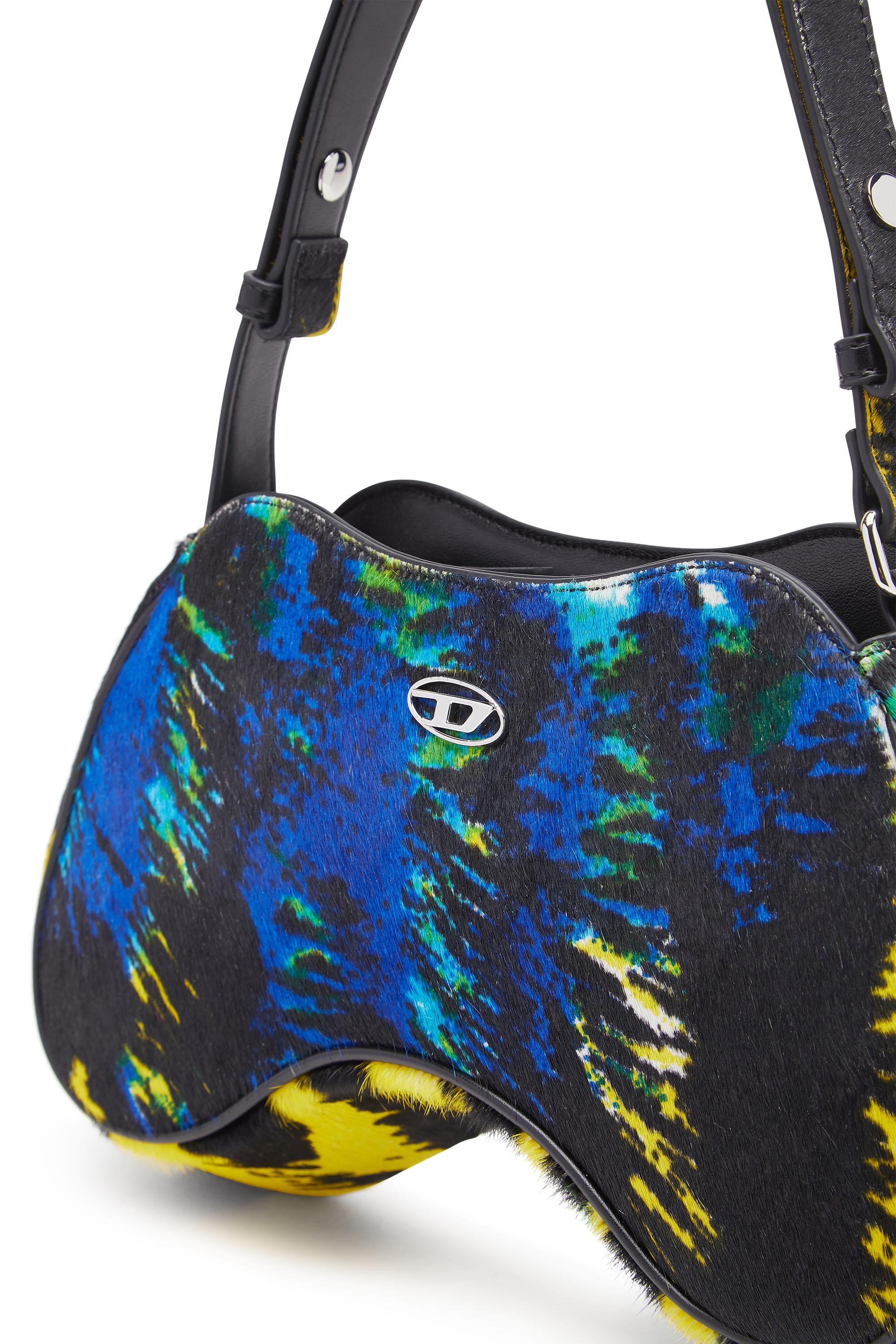 Diesel - PLAY SHOULDER, Play-Bolso de hombro en piel de becerro con estampado de tigre Mujer in Multicolor - 5