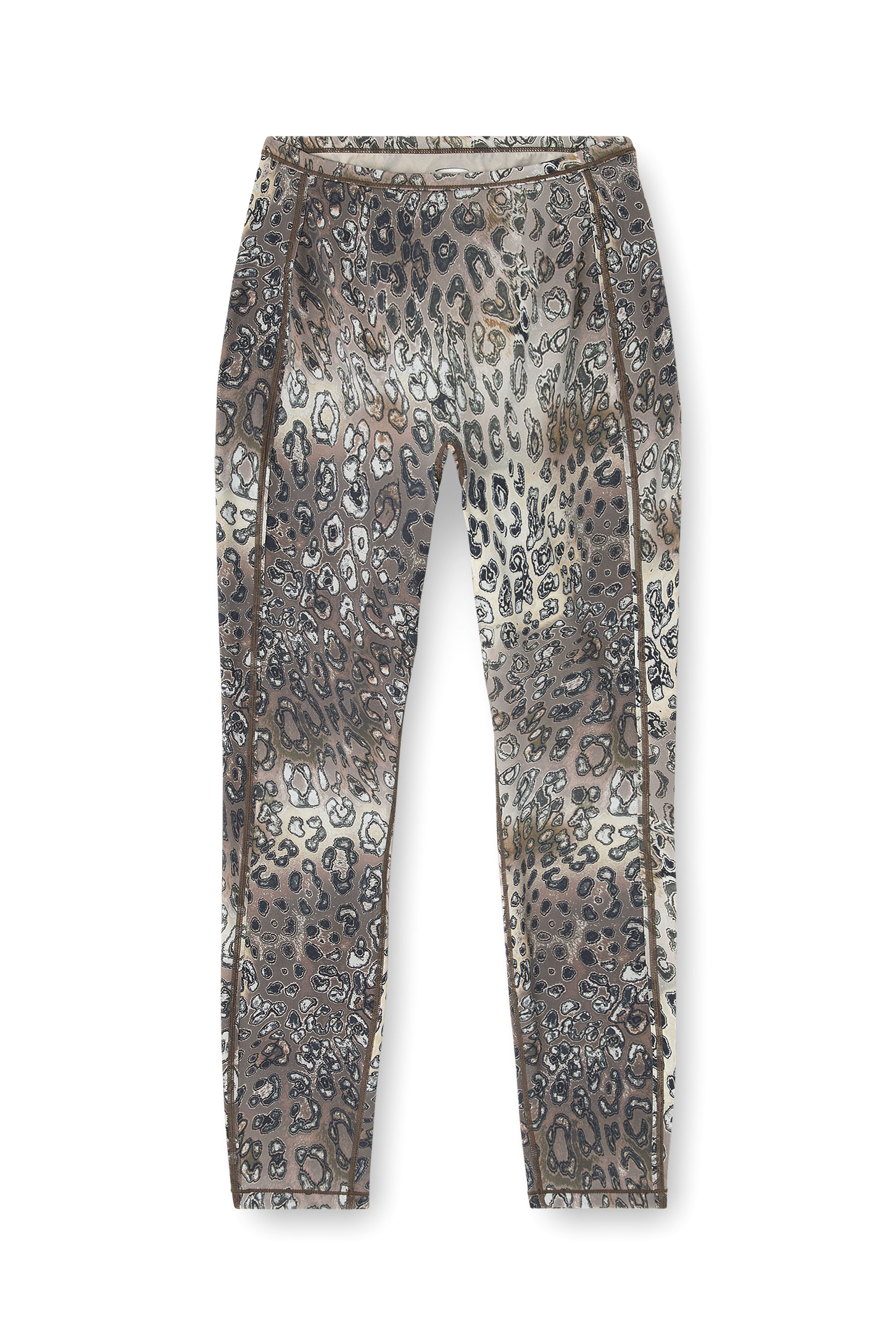 Diesel - MEREDITH-UTLT, Leggings de nailon con estampado de leopardo Mujer in Marrón - 2