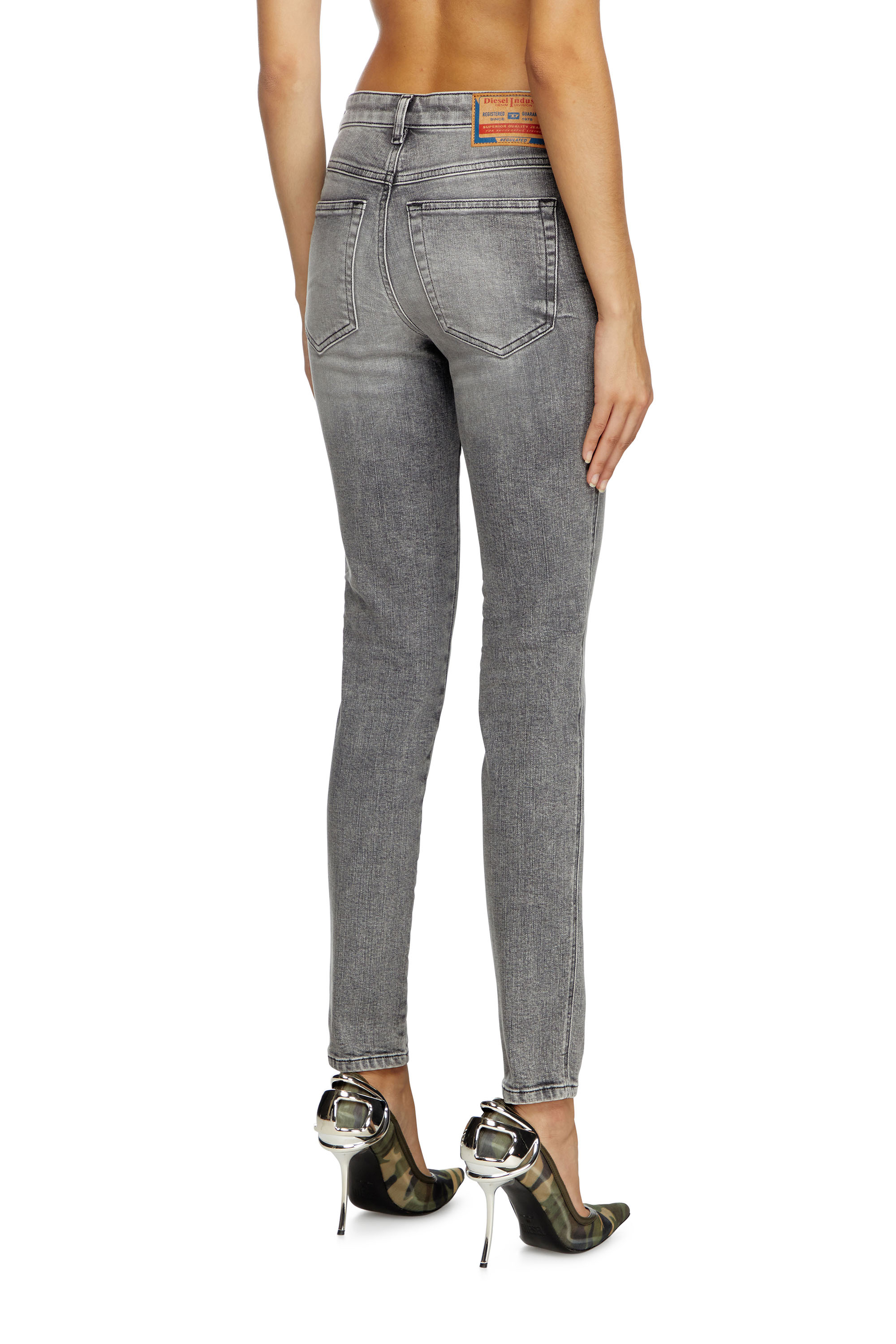 Diesel - Skinny Jeans 2015 Babhila 09L41 Mujer, Gris Claro - 4