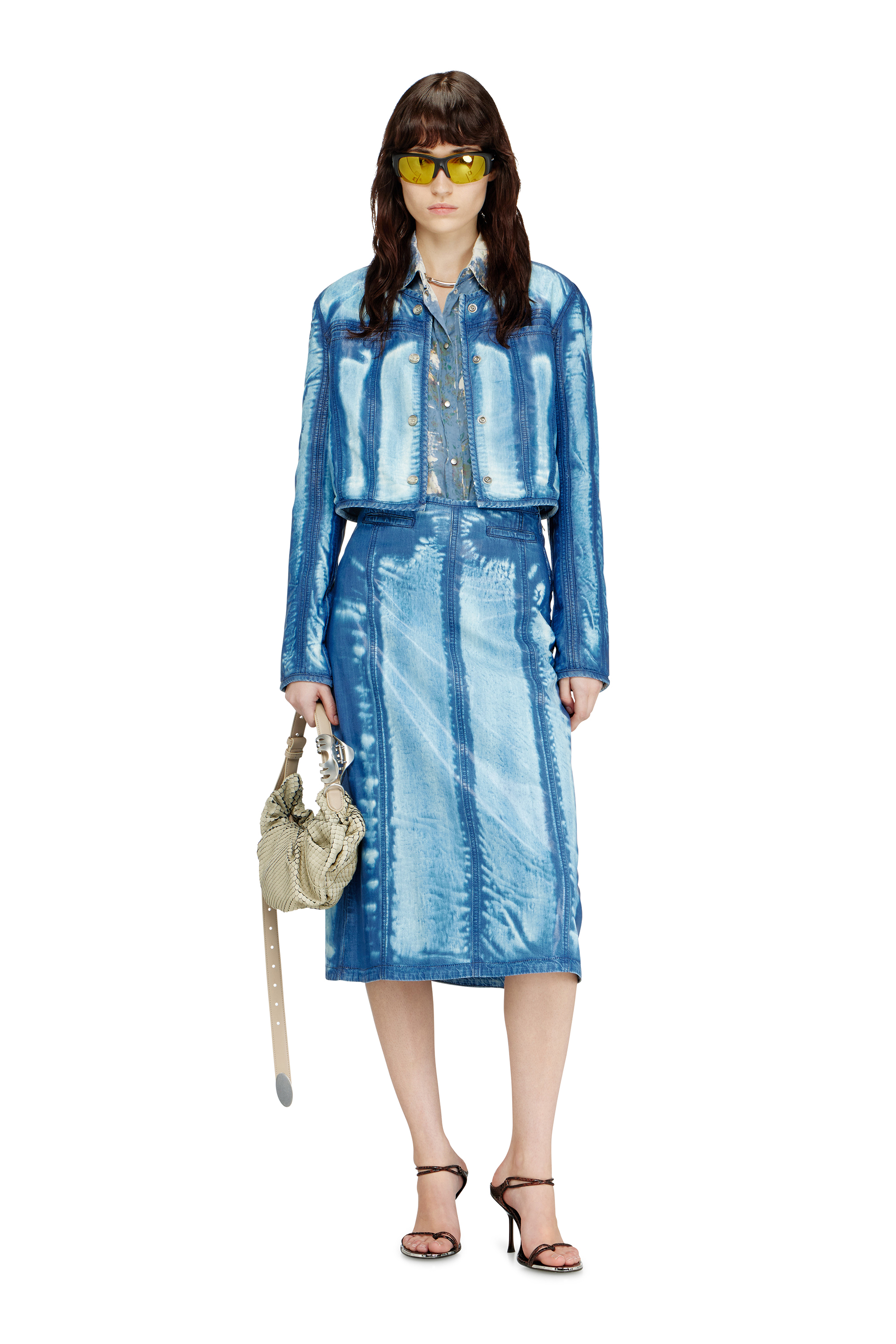 Diesel - GRAB-D HOBO S, Grab-D-Scrunched bolso hobo en piel texturizada Mujer in Beige - 3