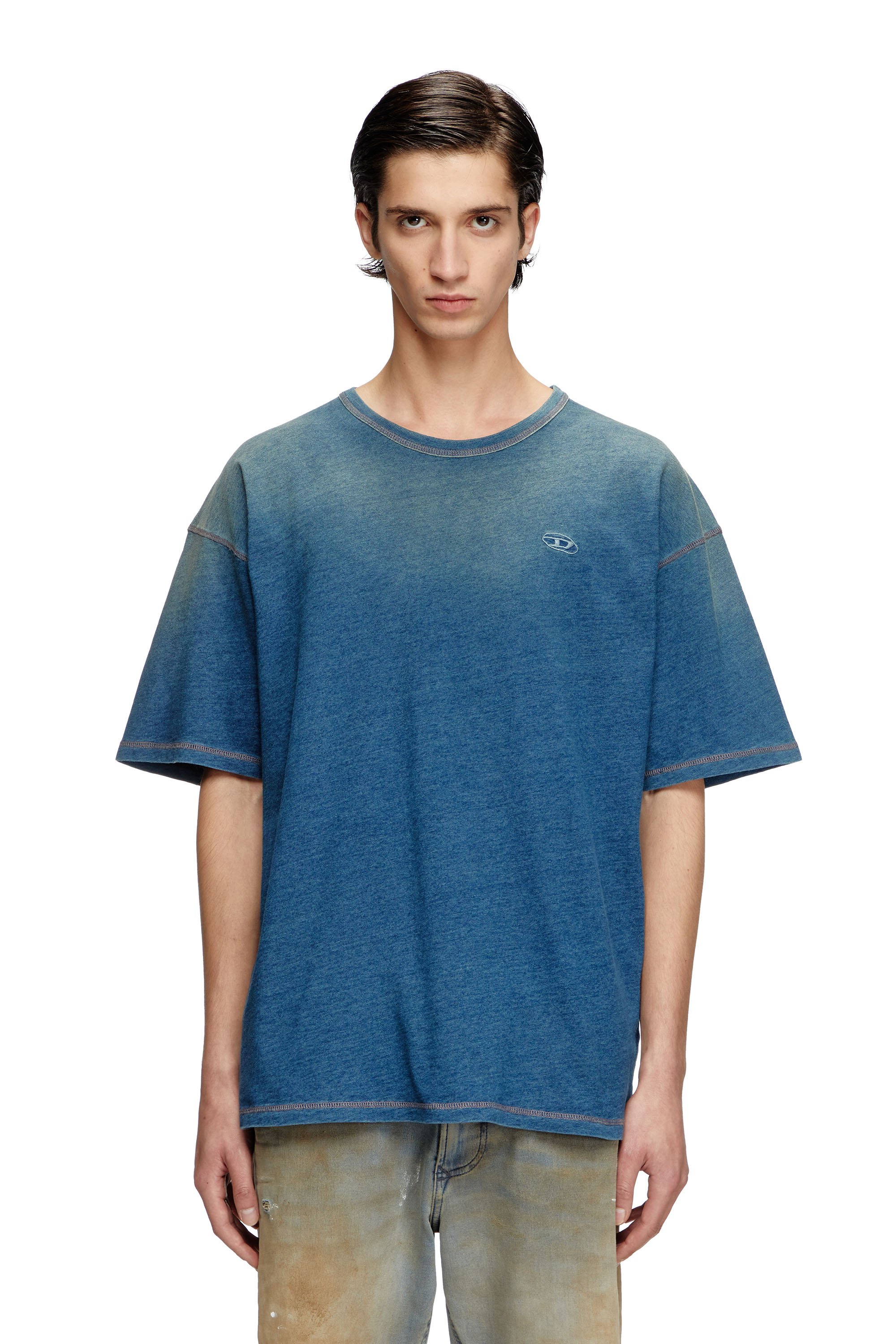 Diesel - T-BOXT-R11, Camiseta con tratamiento de rociado Hombre in Azul marino - 1