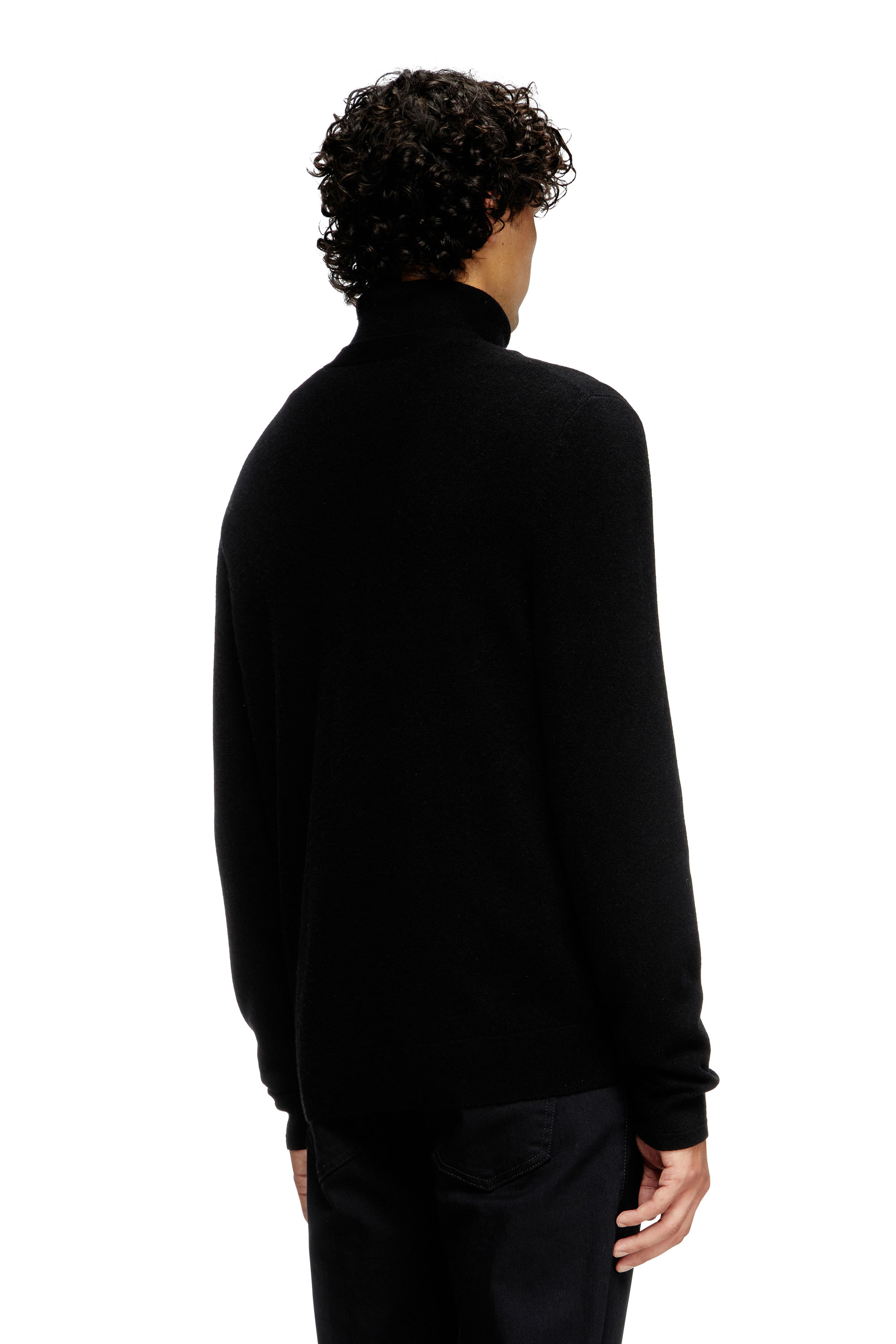 Diesel - K-ZANNIS, Cárdigan de lana y cachemira Hombre in Negro - 4