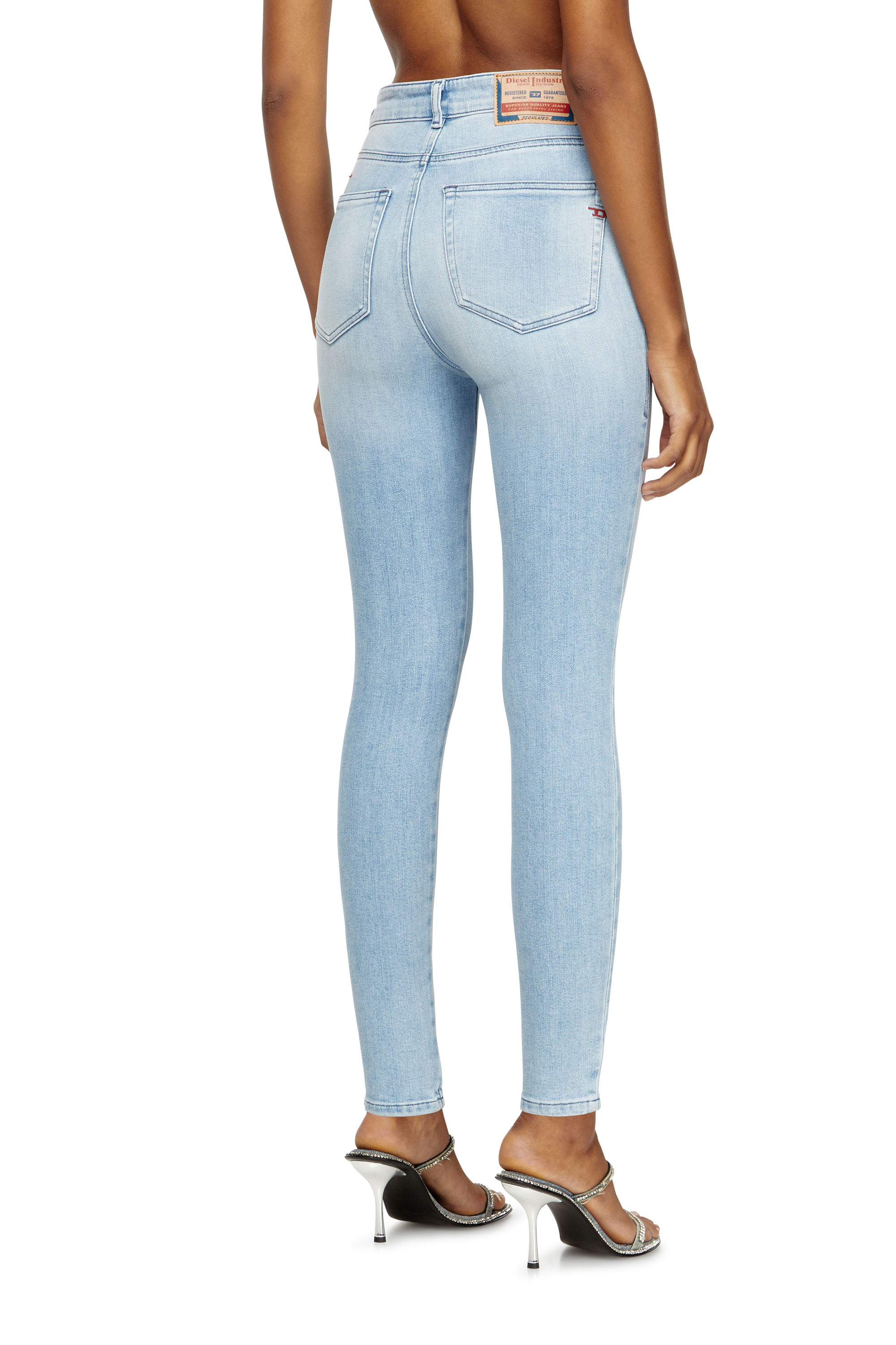 Diesel - Skinny Jeans 1984 Slandy-High 09M05 Mujer, Azul Claro - 4