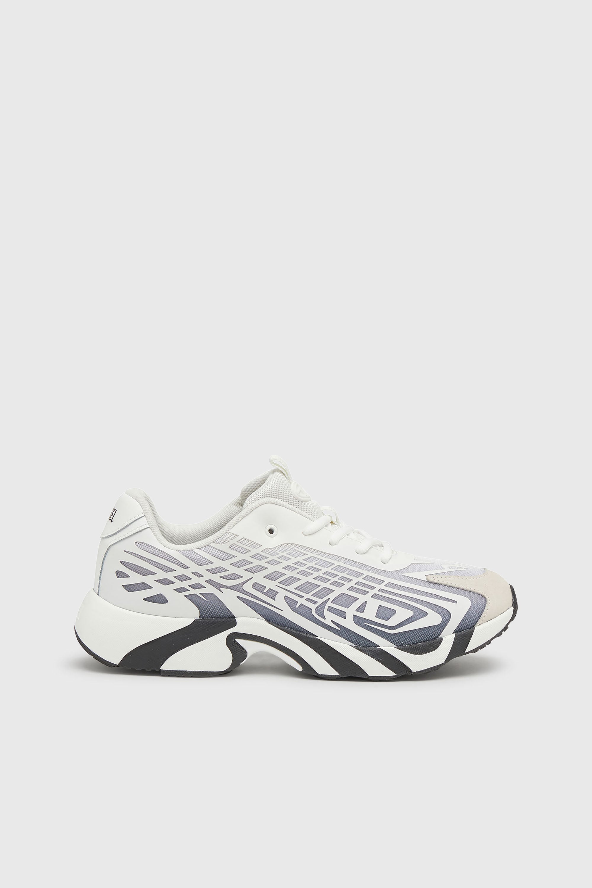 Diesel - S-D-VIT'S 500 LOW, D-Vit-Zapatillas en malla degradada de rayas Hombre in Blanco - 1