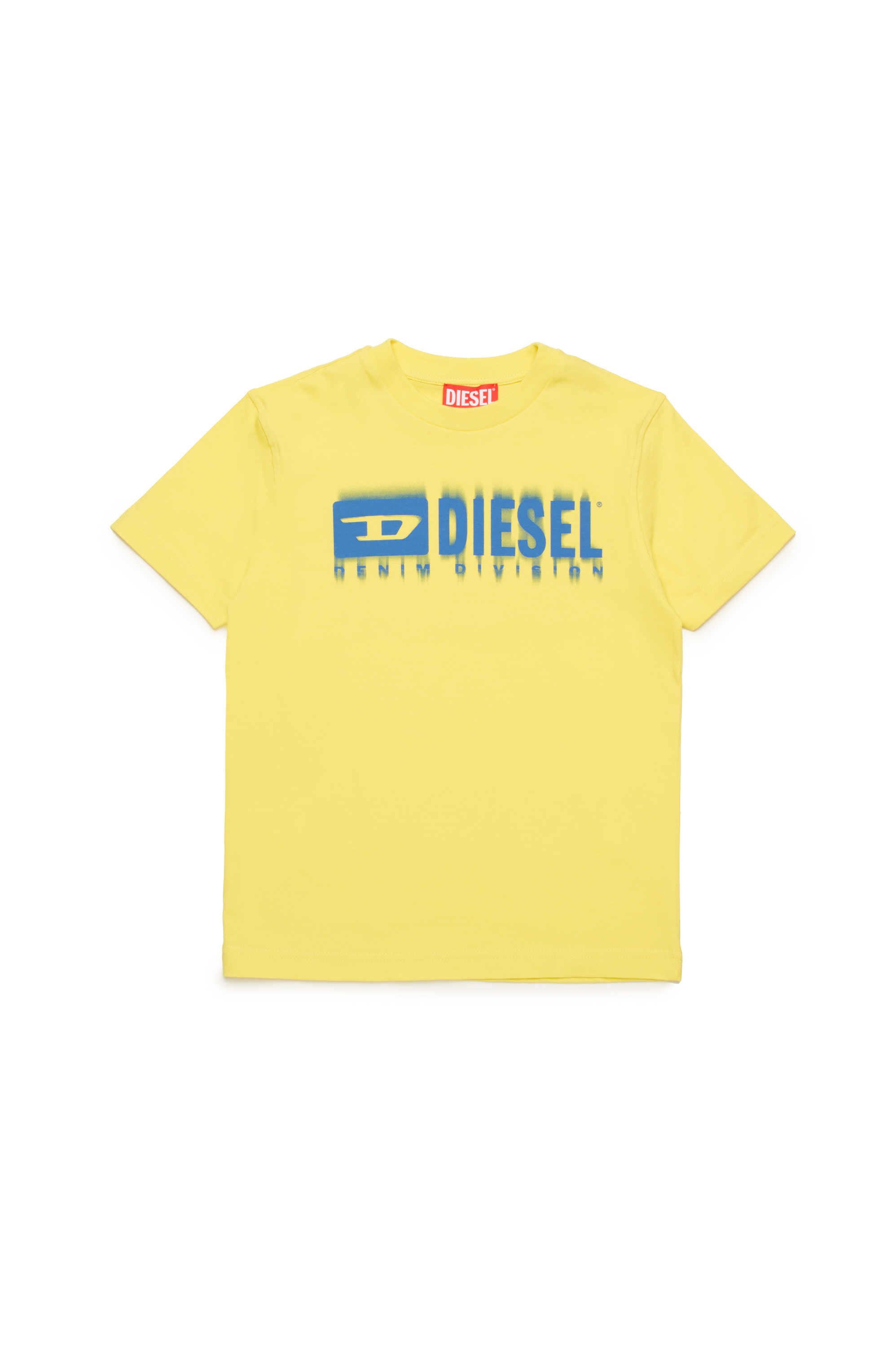 Diesel - TDIEGORL6, Man's T-shirt with smudged logo in Yellow - 1