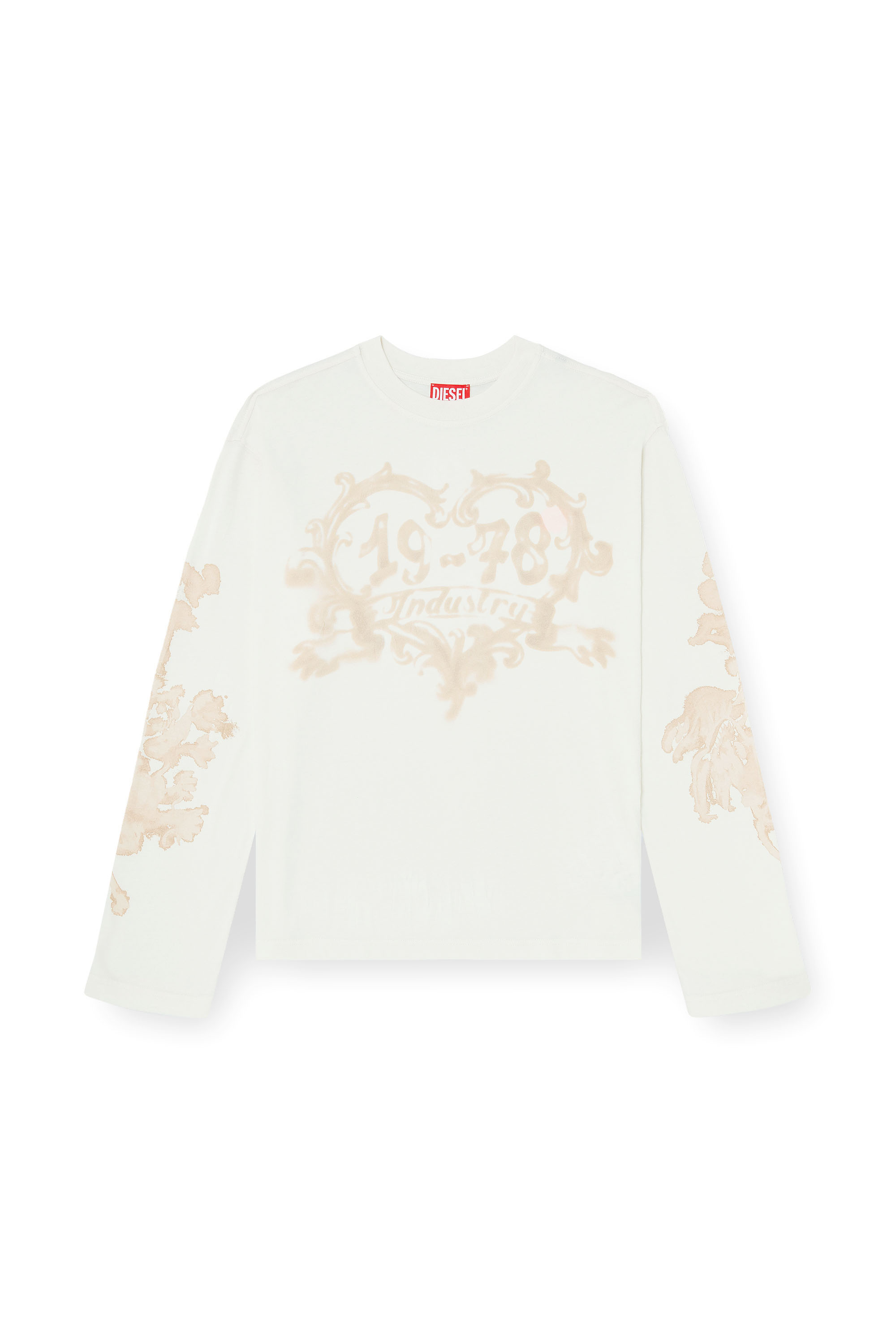 Diesel - T-HILARY-LS-AA1, Camiseta de manga larga de algod&oacute;n con estampado gr&aacute;fico Mujer in Multicolor - 3