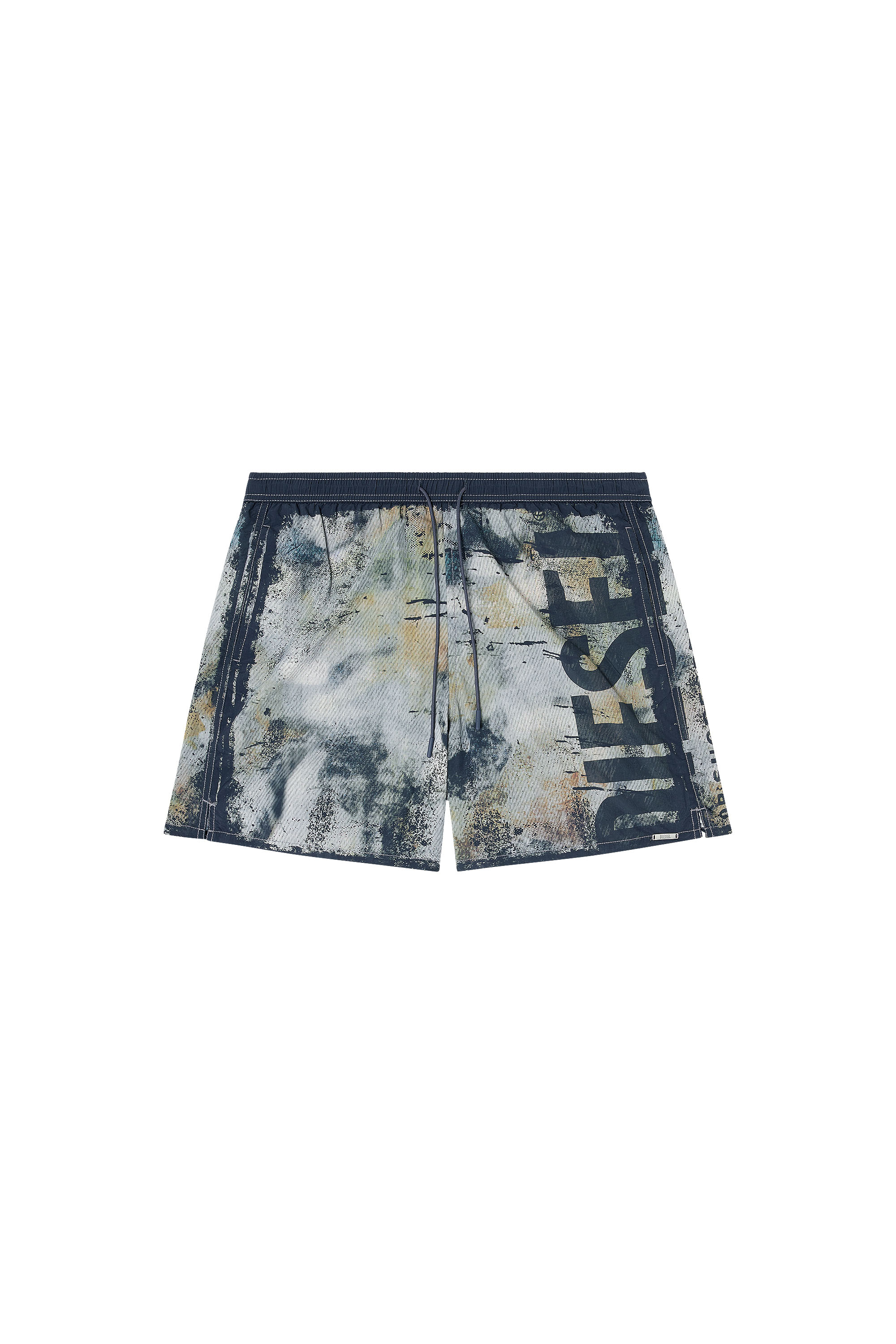 Diesel - SOCCER-41-UTLT, Ba&ntilde;ador con estampado desgastado y maxi logo Hombre in Multicolor - 3