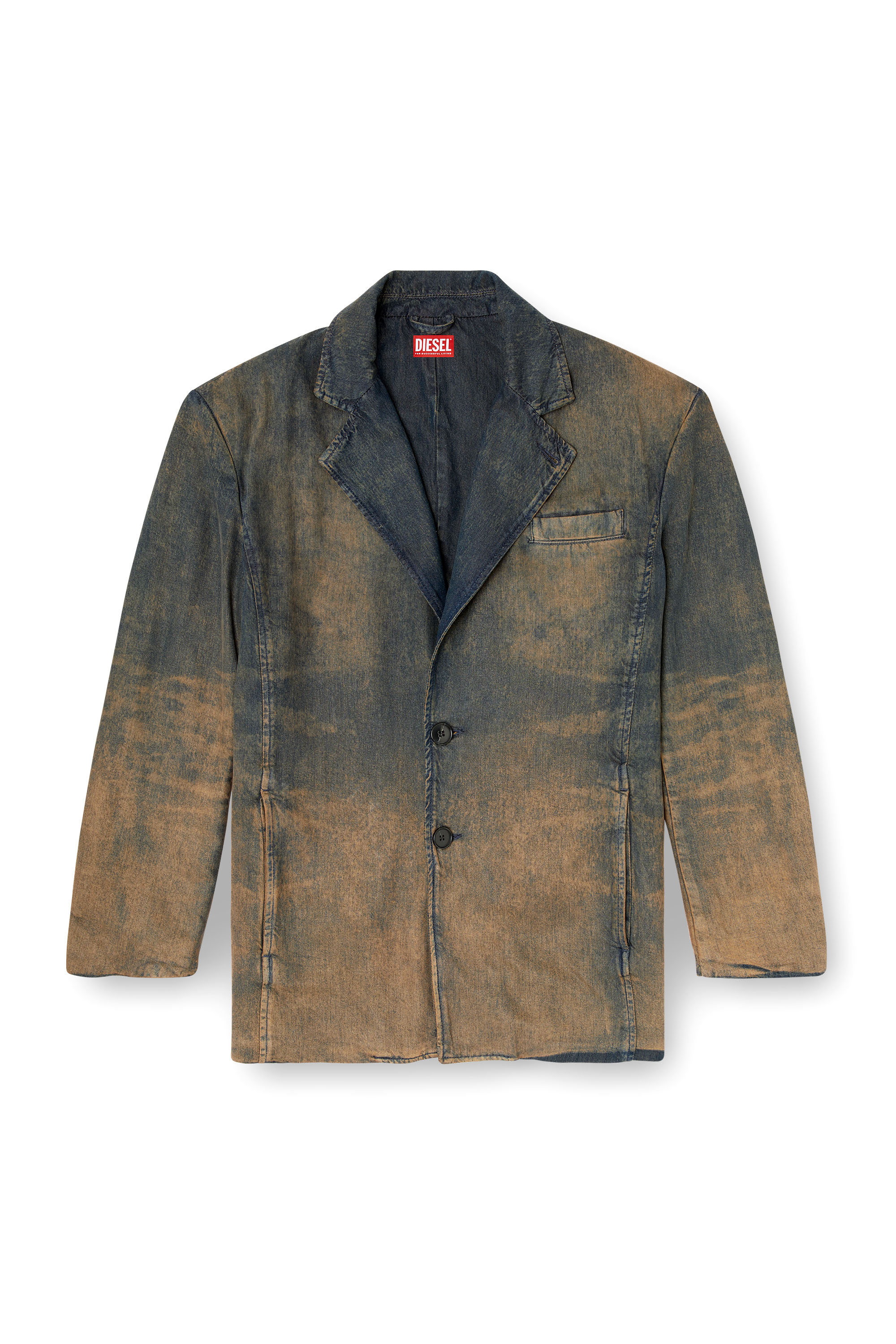 Diesel - D-REG-S, Blazer de denim fluido degradado Unisex in Azul marino - 2