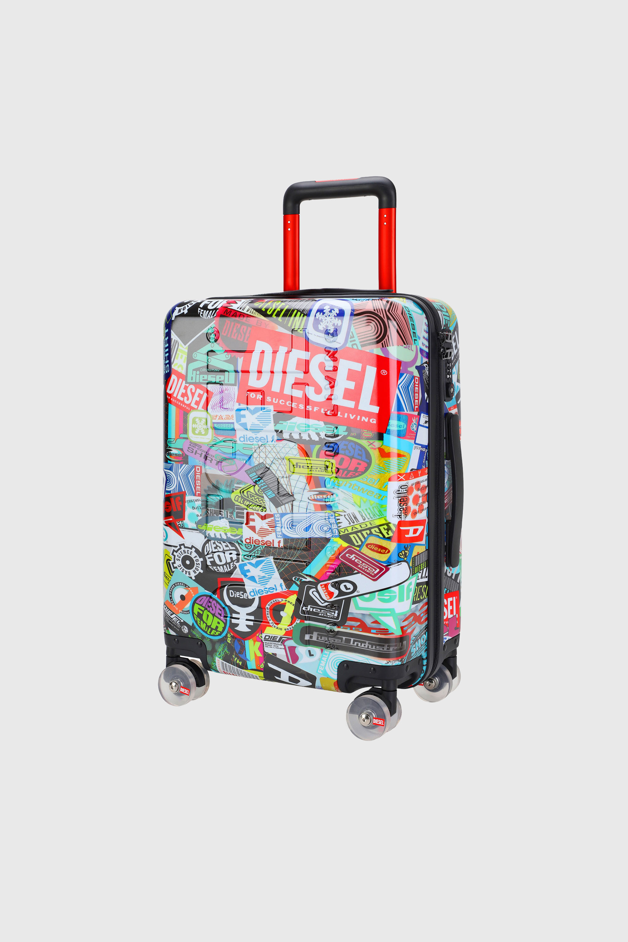 Diesel - DIESEL PC PRINTED TROLLEY-STICKERS- DSL0, Maleta estilo adhesivo tama&ntilde;o S Unisex in Multicolor - 6