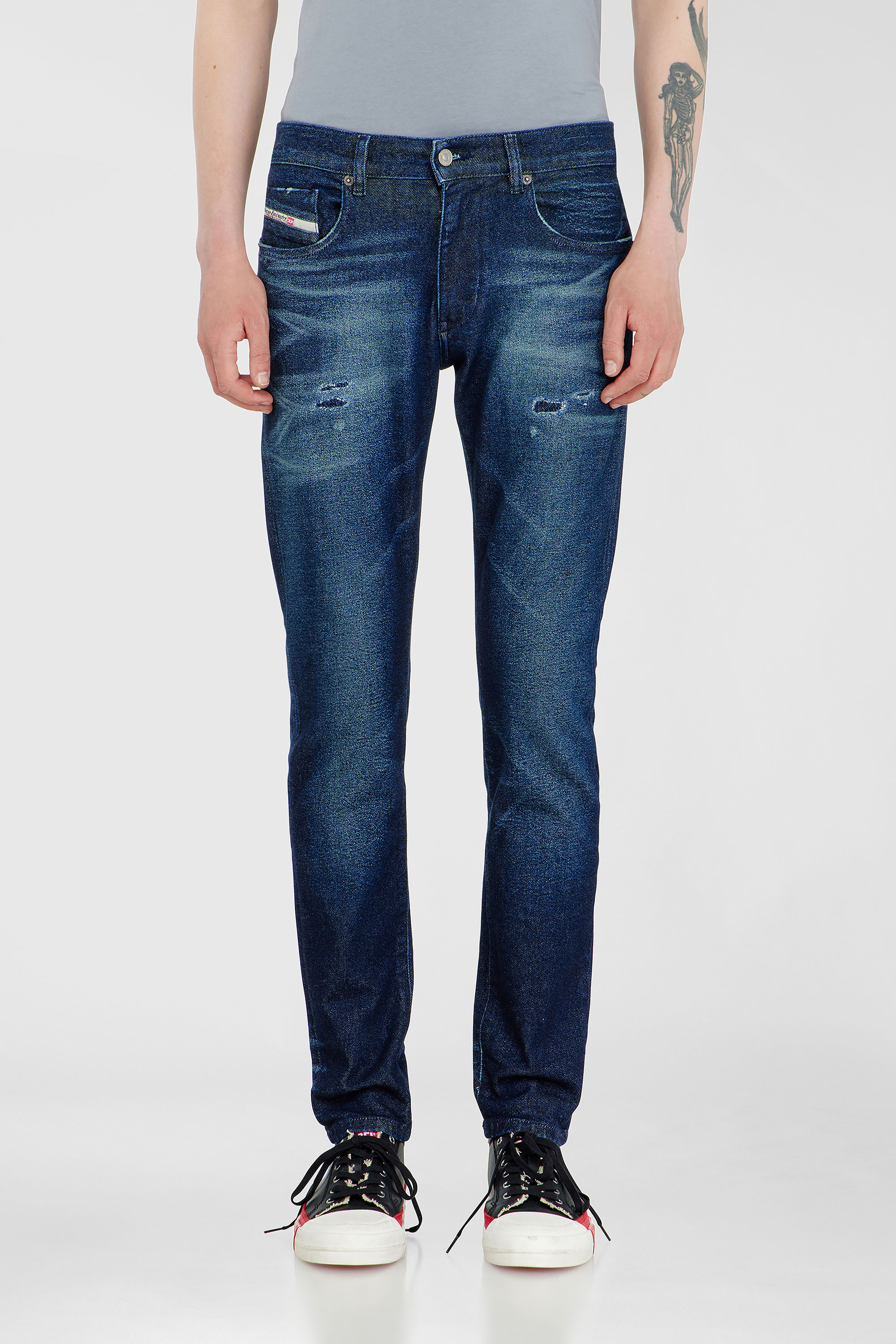 Diesel - Man's Slim Jeans 2019 D-Strukt 0KBBU, Dark Blue - 4