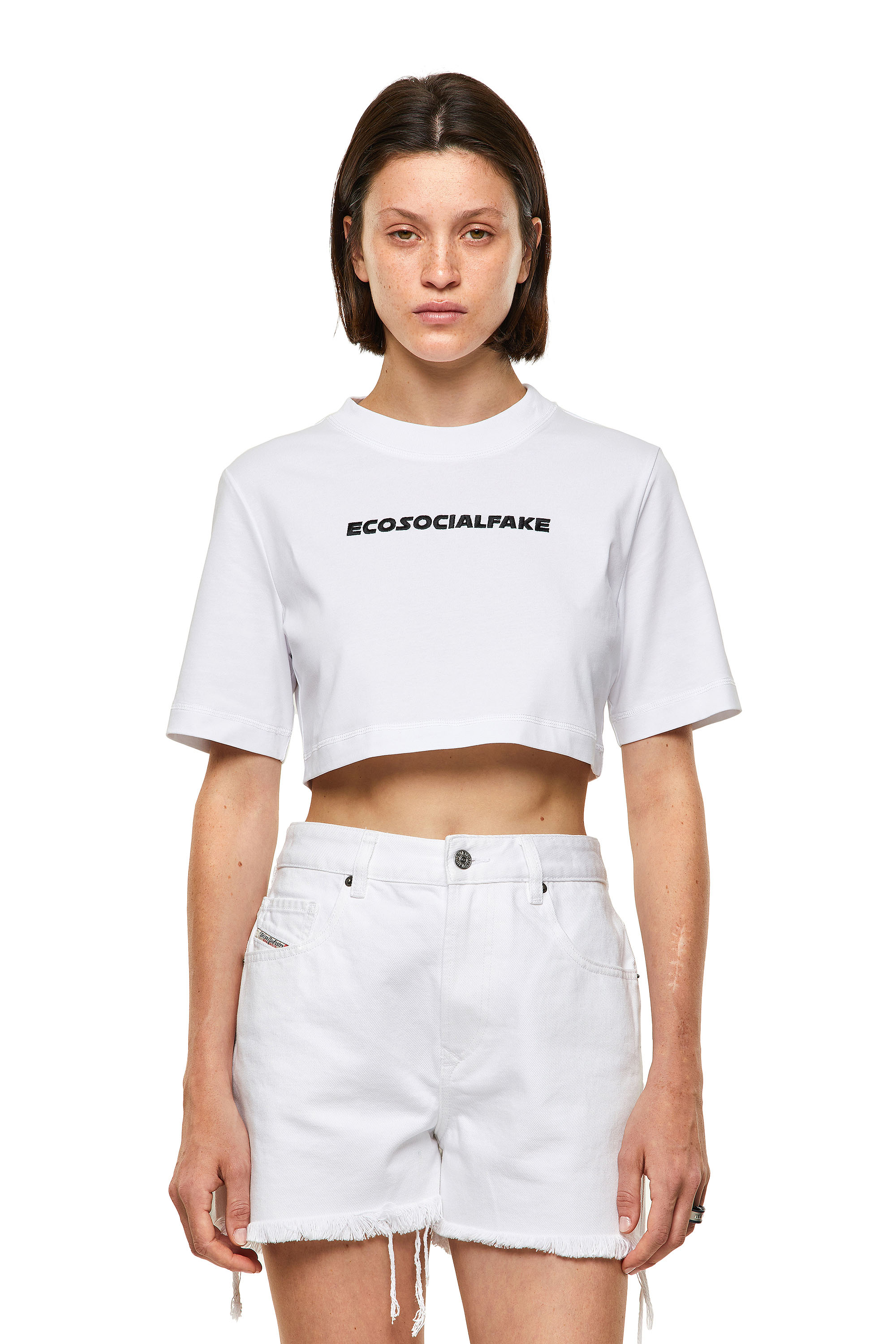 T-RECROP, Blanco - Camisetas