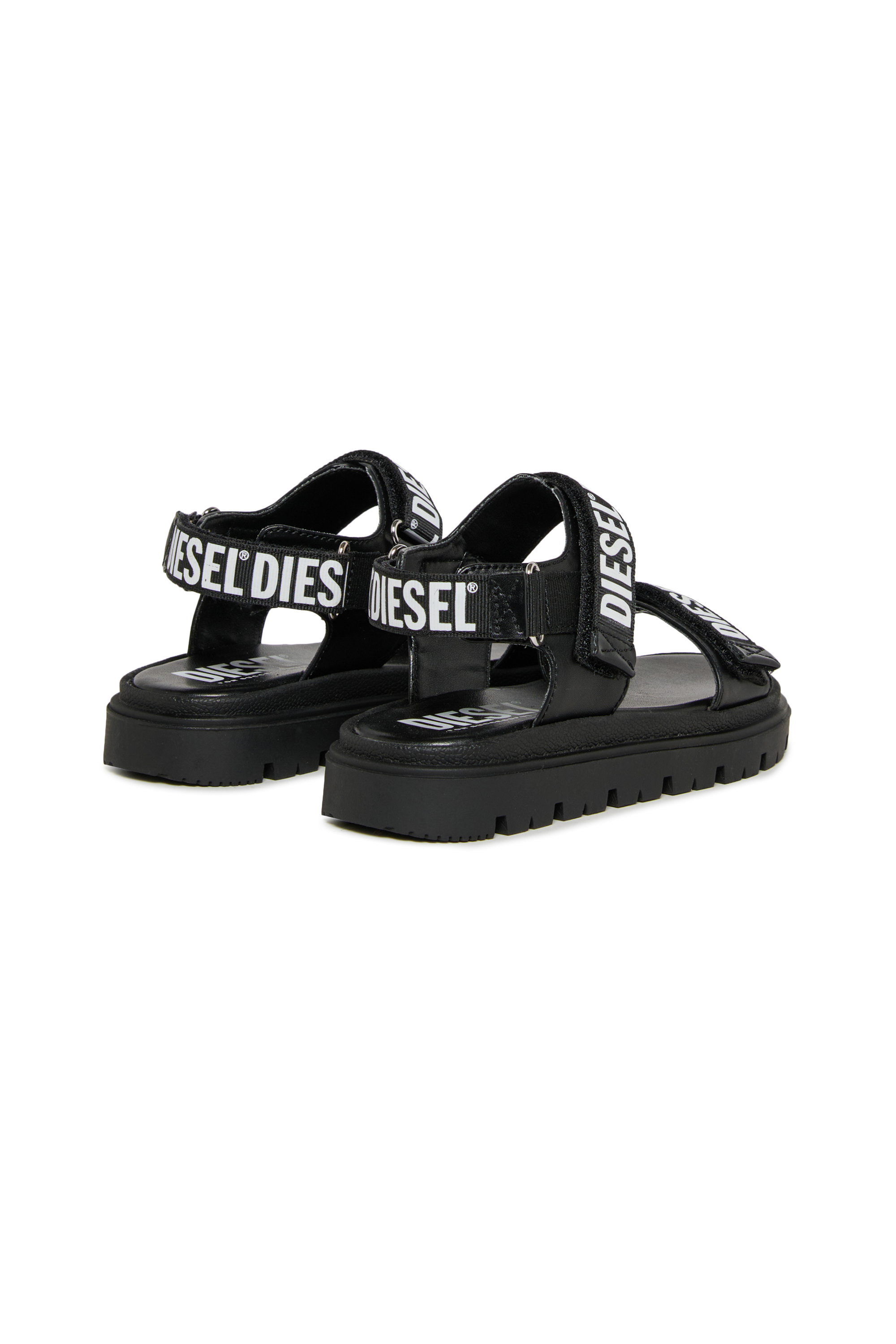 Diesel - D-SANTAP, D-Santap-Sandalia con tiras con el logo de Diesel Unisex in Negro - 3