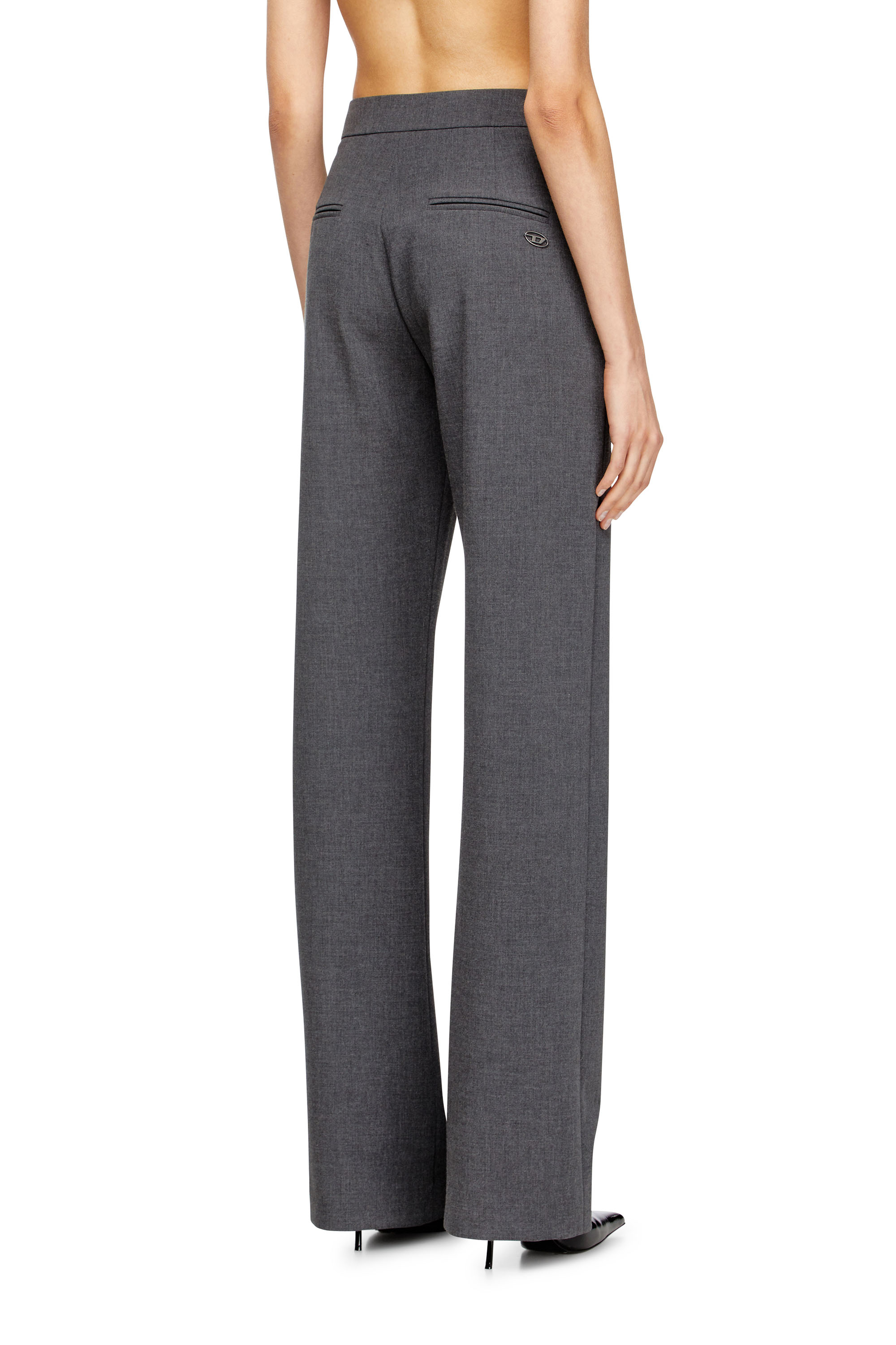 Diesel - P-ROMISE-S1, Pantalones de tiro alto ajustados Mujer in Gris - 3