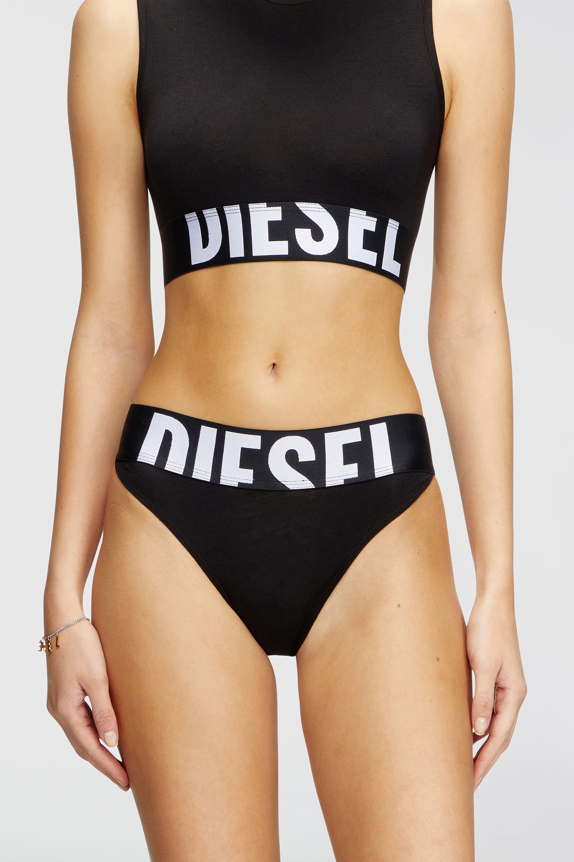 Diesel - LOLA-D-POP-3PACK, Paquete de tres bragas con logotipo recortado Mujer in Negro - 2