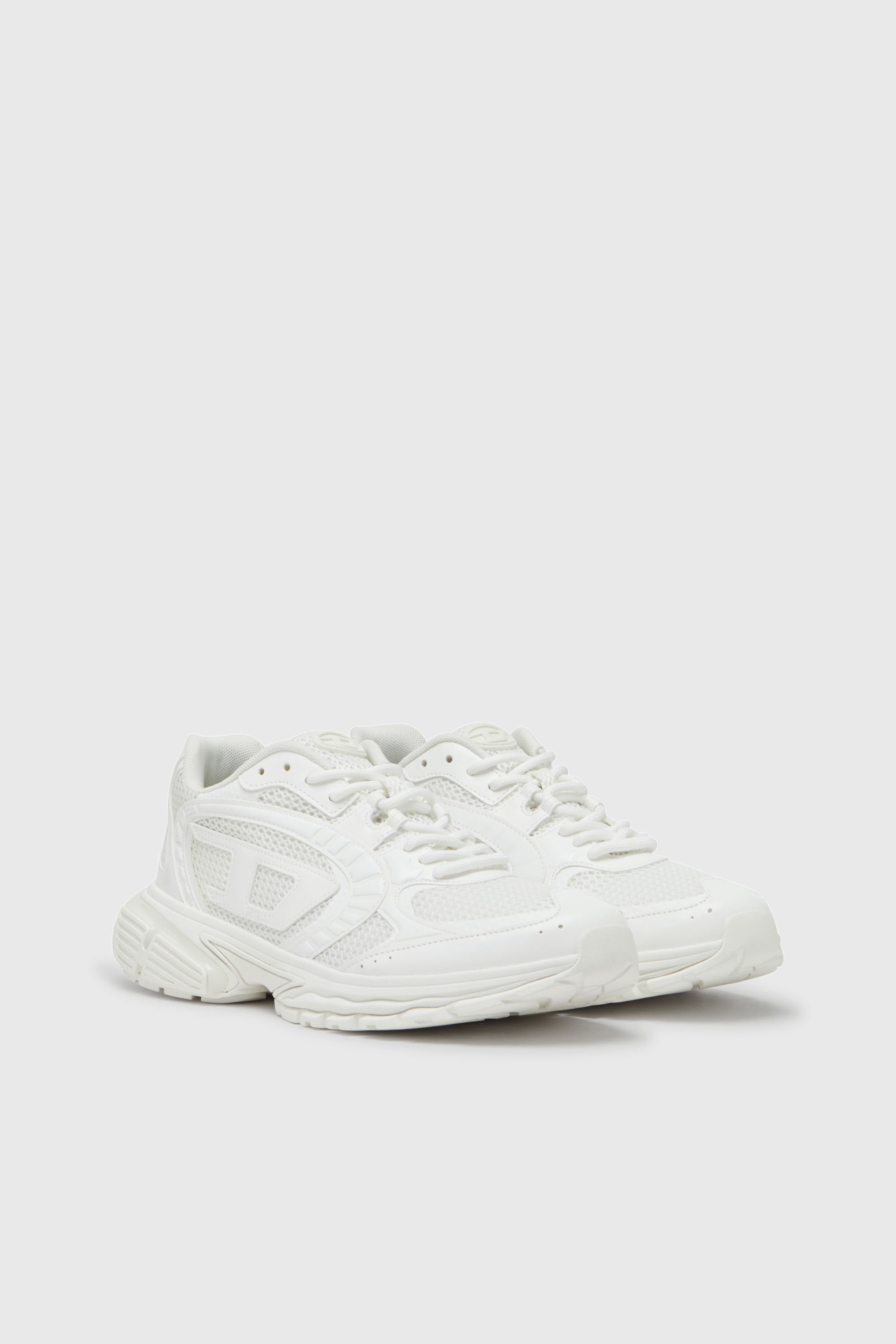 Diesel - S-PRO-V-DENSE LOW W, S-Pro-V-Dense-Zapatillas de malla monocrom&aacute;tica con logotipo Oval D Mujer in Blanco - 2