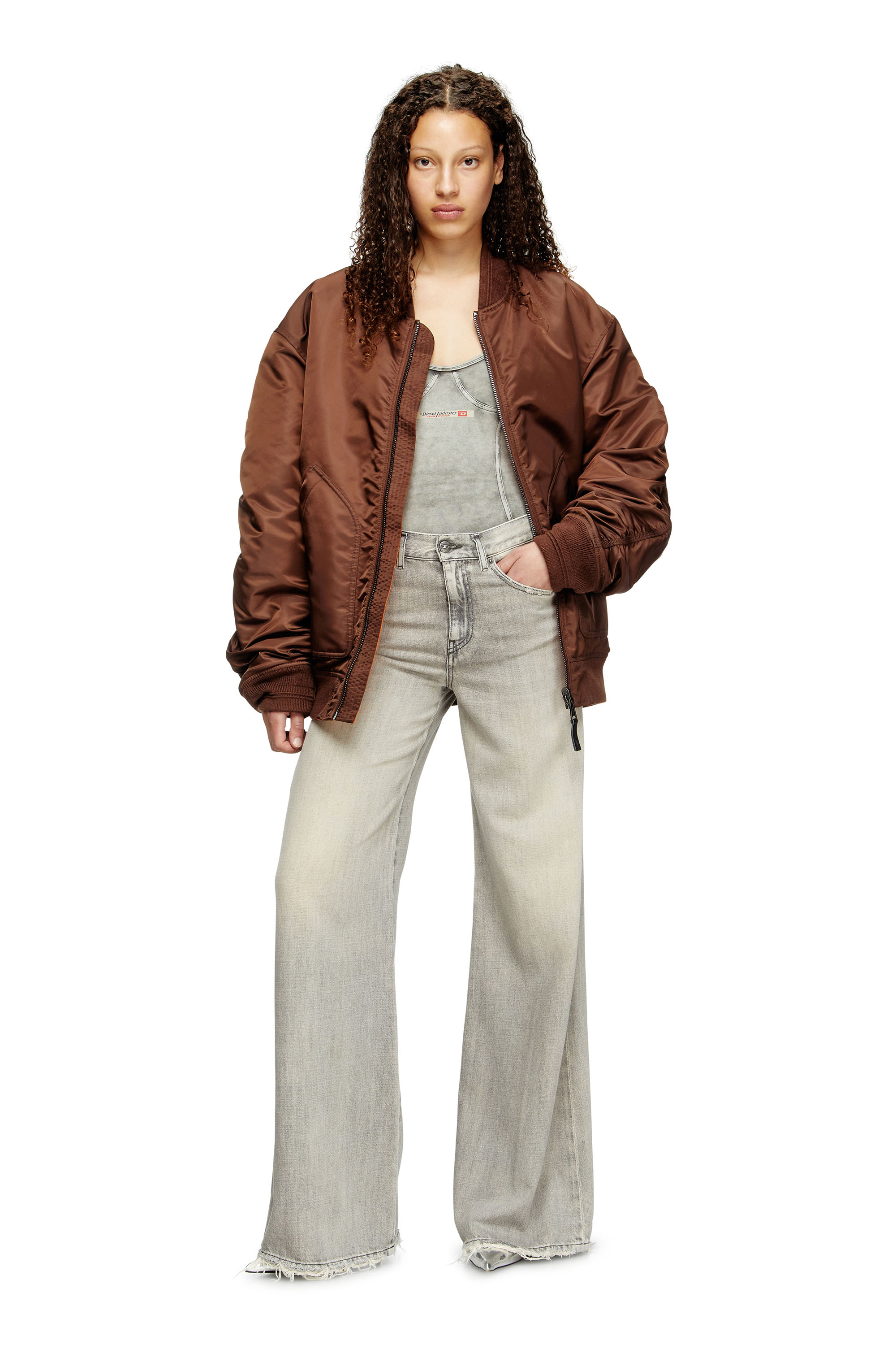 Diesel - Flare Jeans 1978 D-Akemi 068RU Mujer, Gris - 1