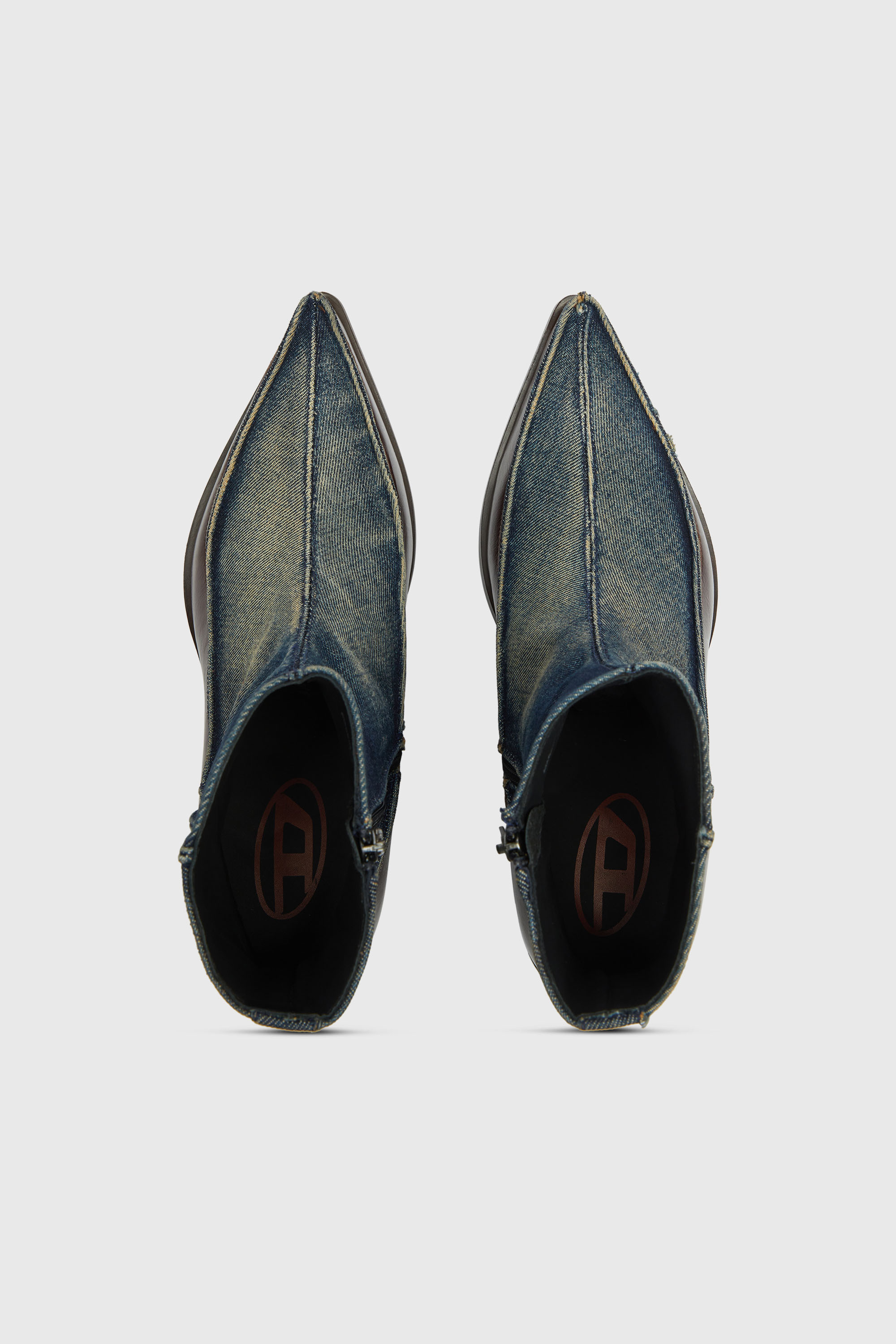 Diesel - D-FRIDO-30-TR, D-Frido-Botines western de piel y denim Hombre in ToBeDefined - 4