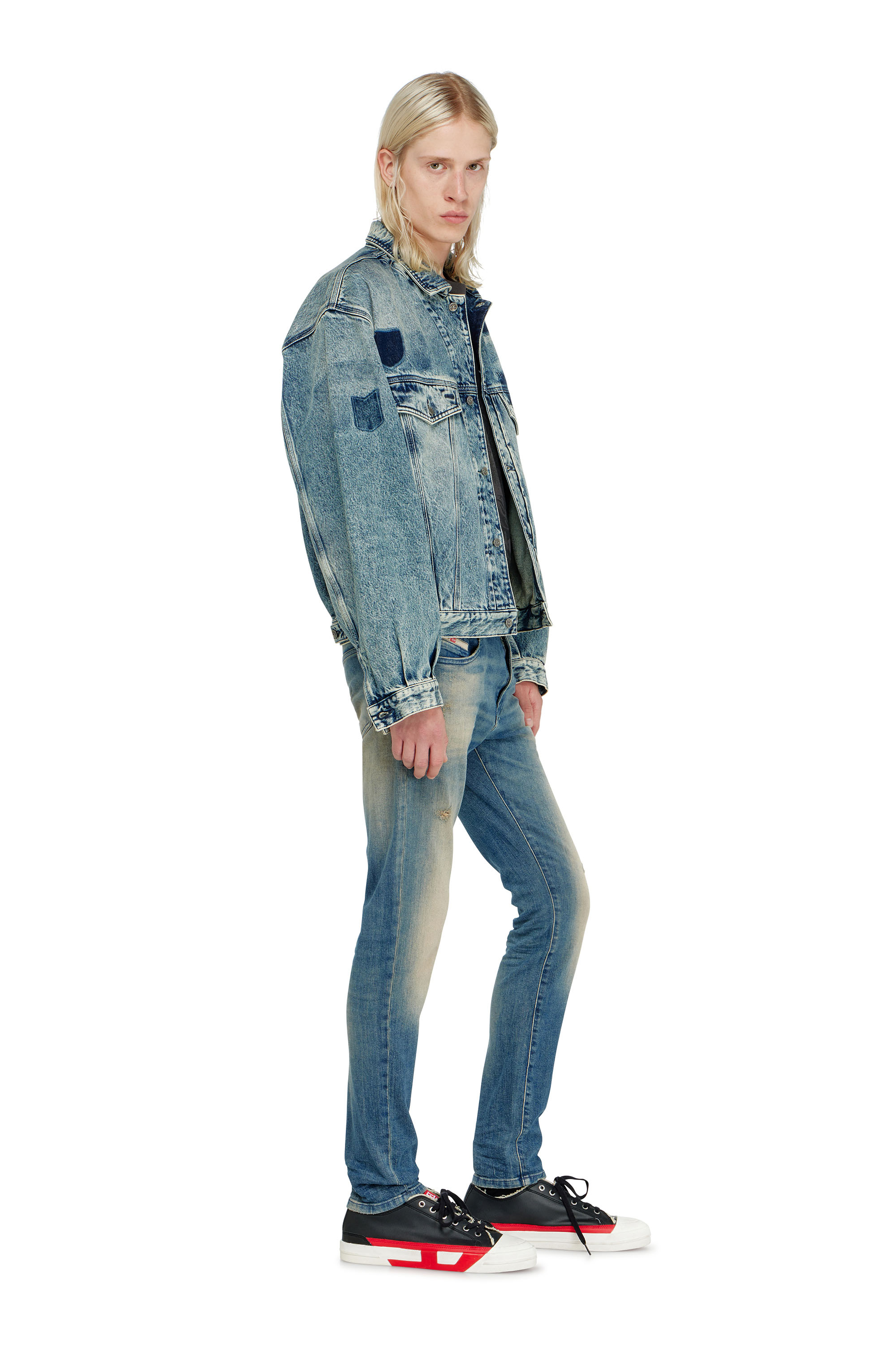 Diesel - Slim Jeans 2019 D-Strukt 0KBBW Hombre, Azul medio - 2
