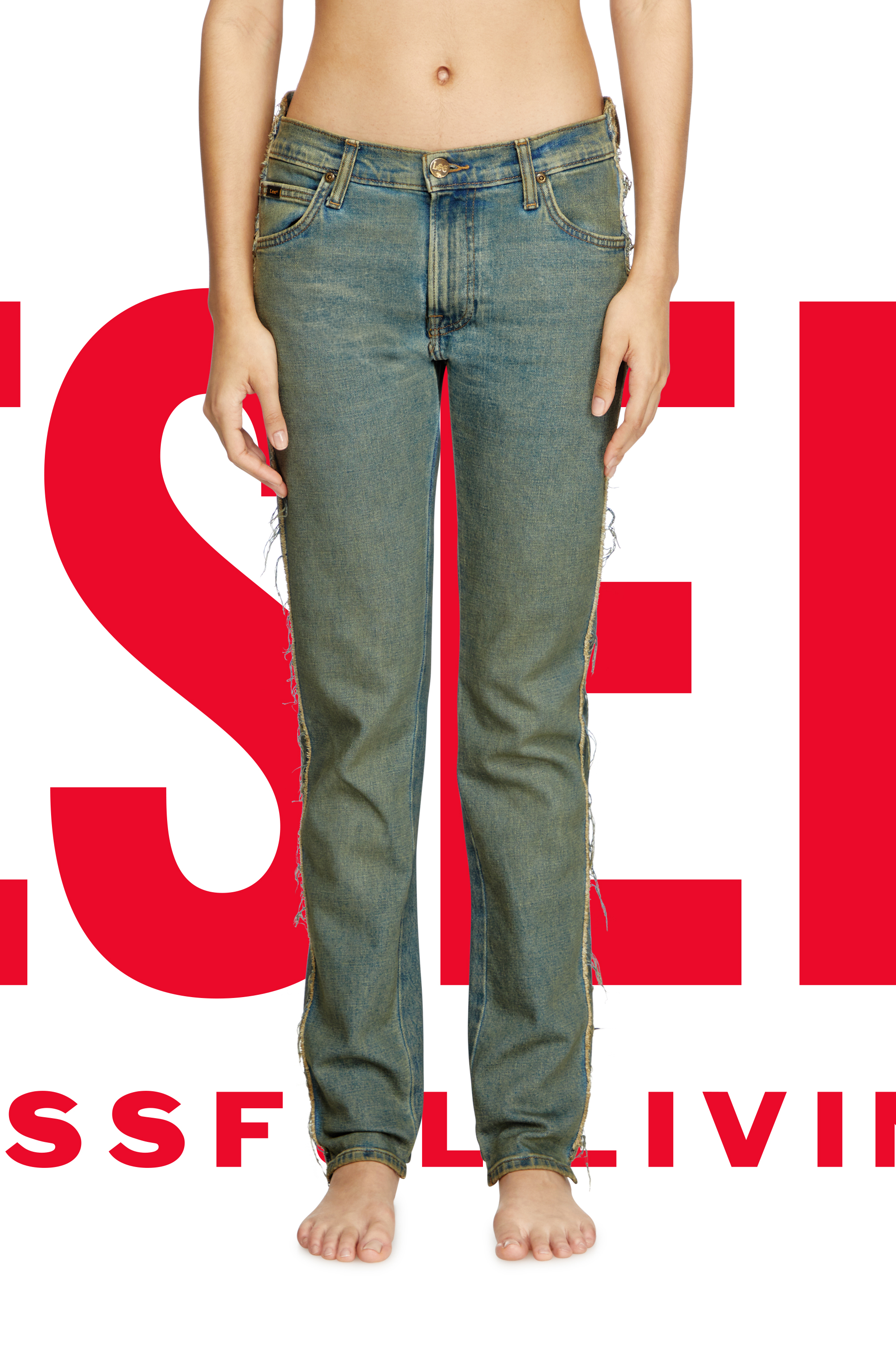 Diesel - Regular Jeans Dieseloves 04 09M98 Hombre, Azul Oscuro - 7