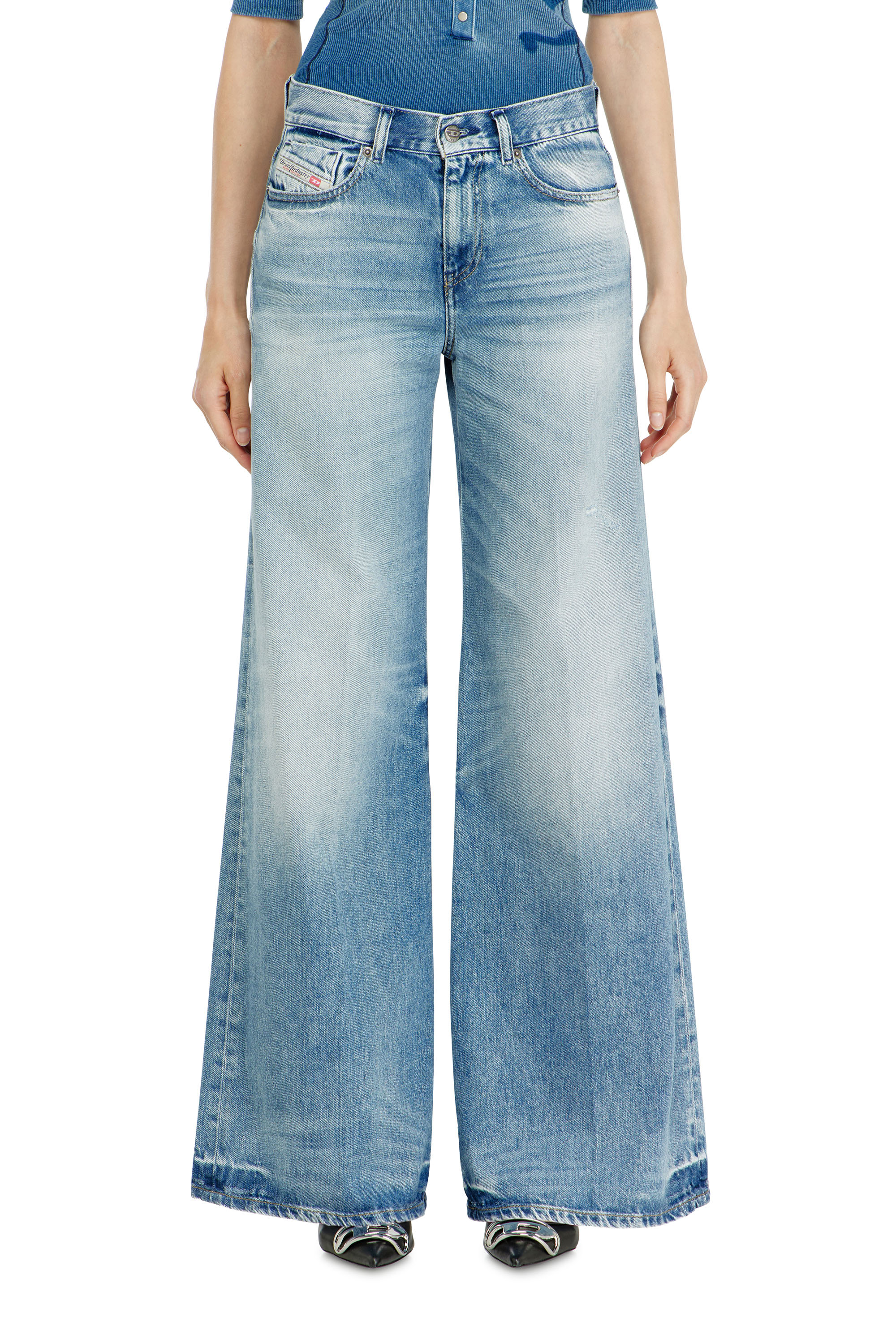 Diesel - Flare Jeans 1978 D-Akemi 09M07 Mujer, Azul Claro - 4
