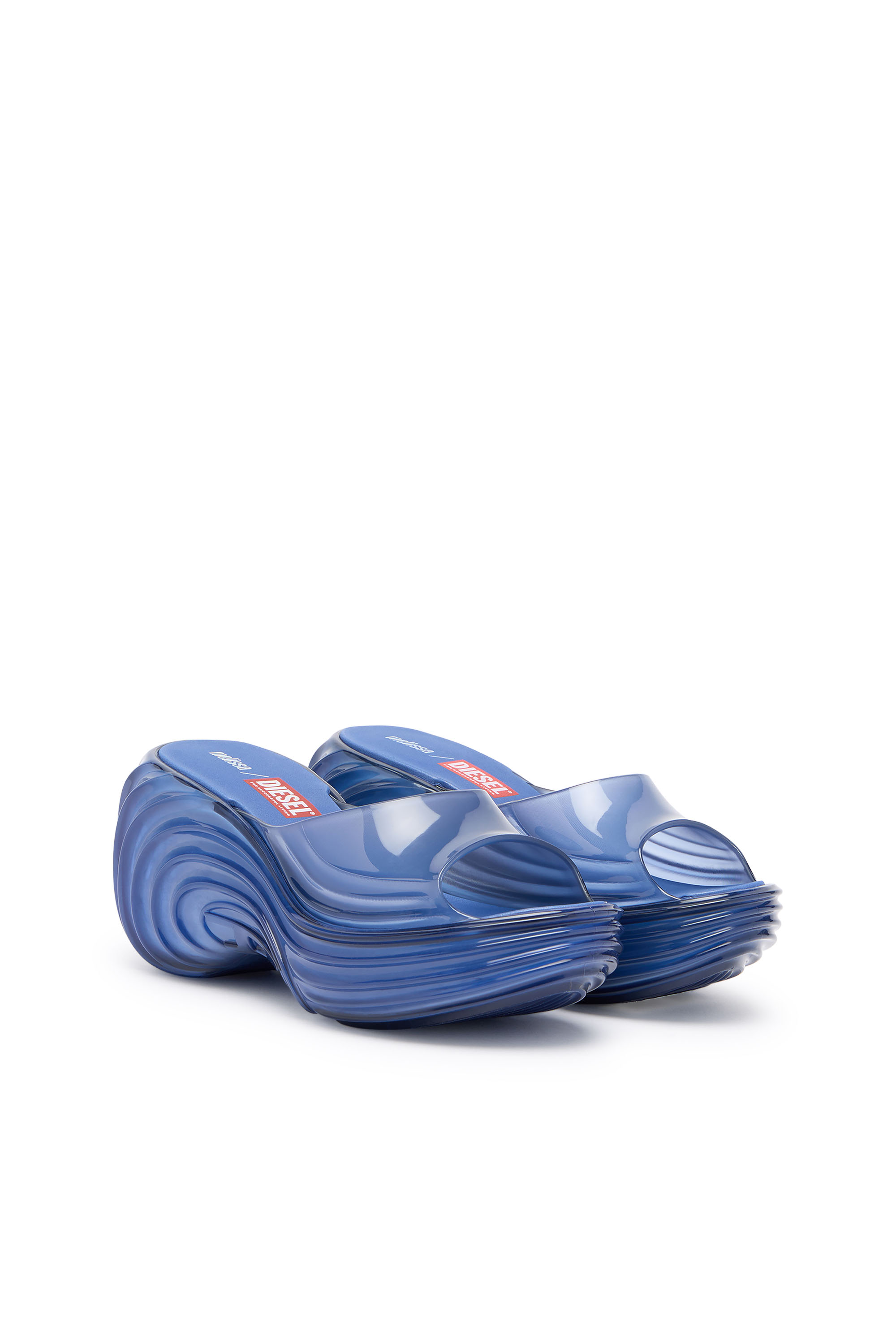 Diesel - MELISSA QUANTUM PLATFORM, Zueco de plataforma en Melflex&reg; Mujer in Azul marino - 3