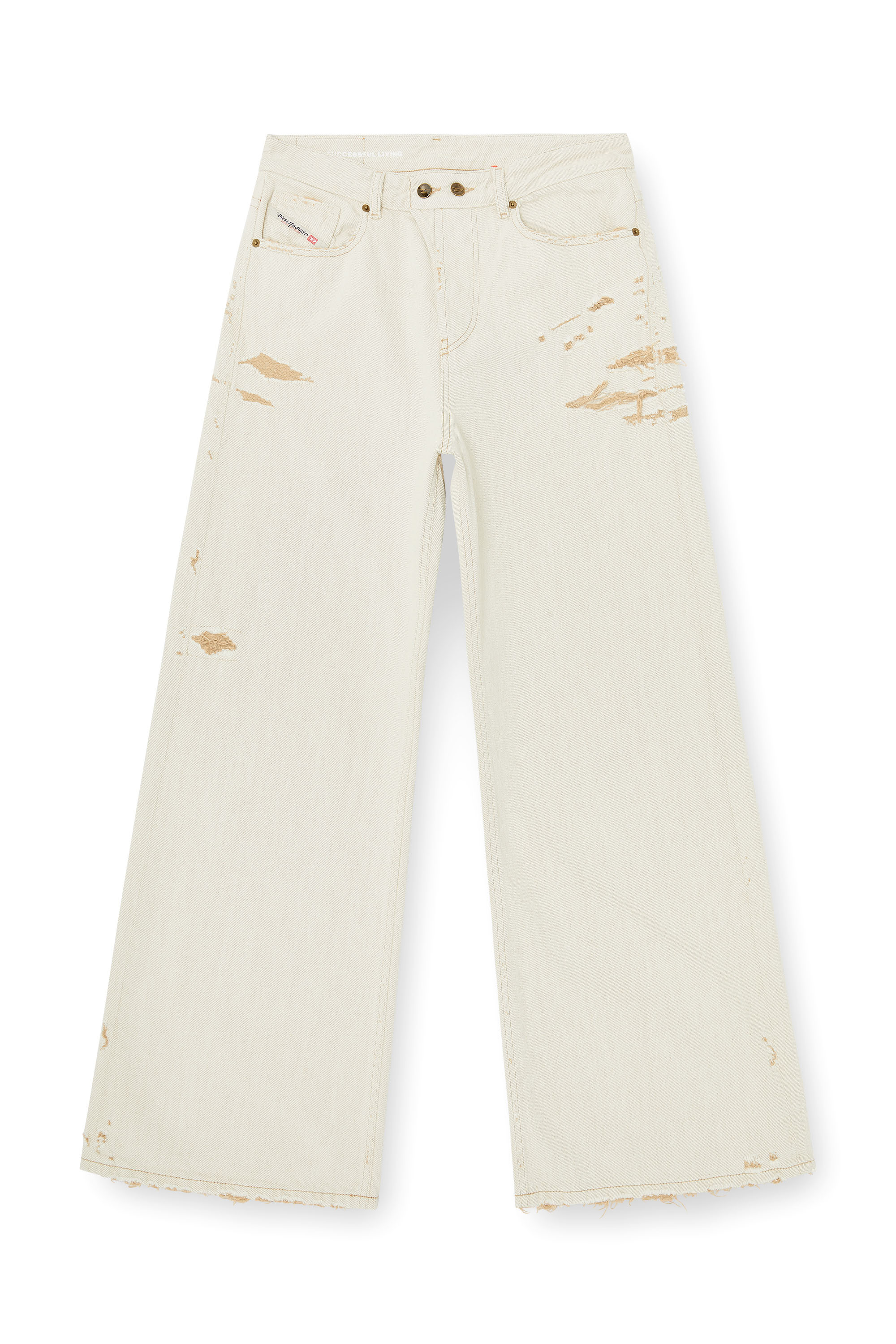 Diesel - Woman's Relaxed Jeans 1996 D-Sire 09P89, Beige - 3