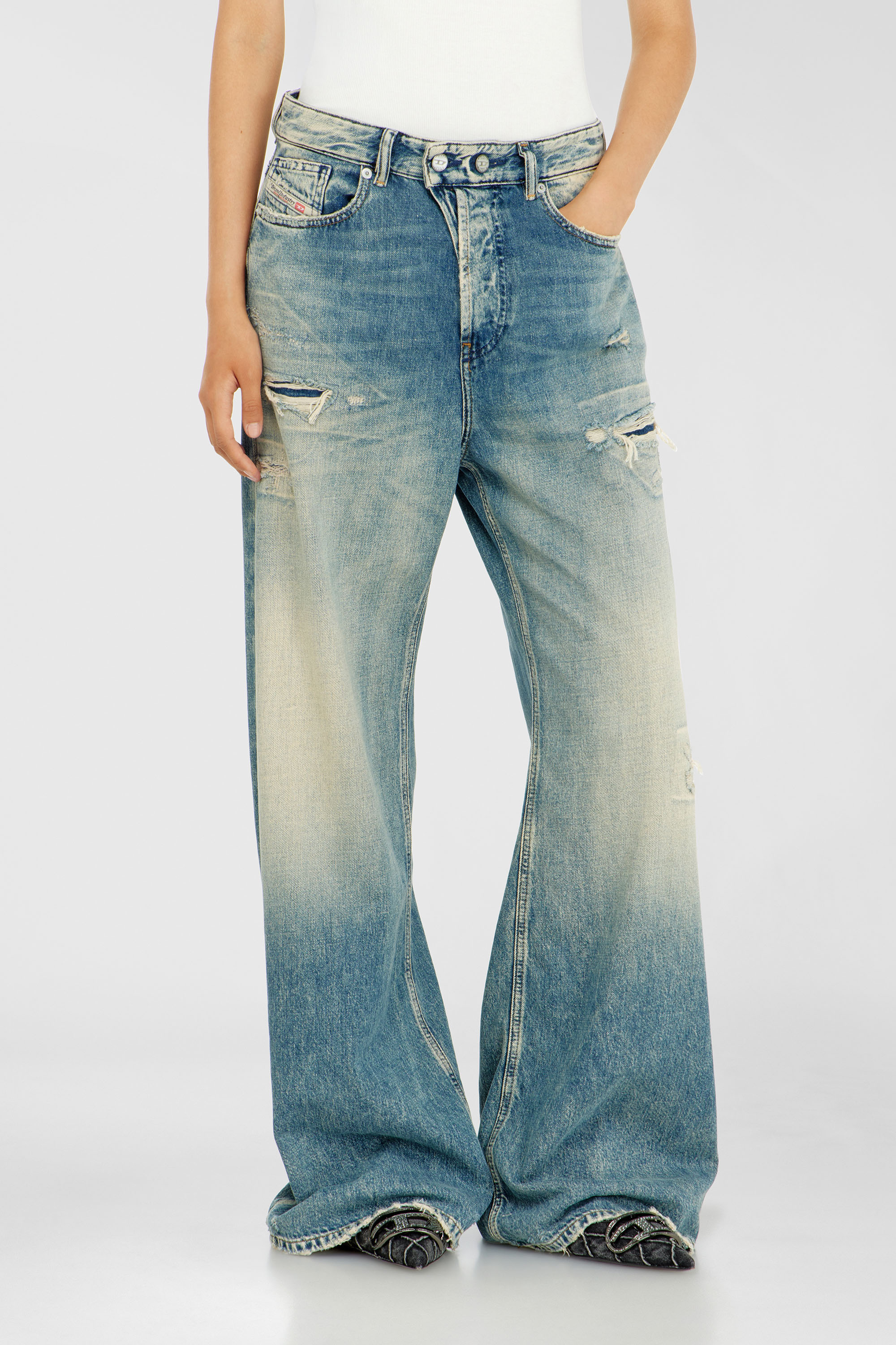 Diesel - Relaxed Jeans 1996 D-Sire 09P62 Mujer, Azul medio - 1