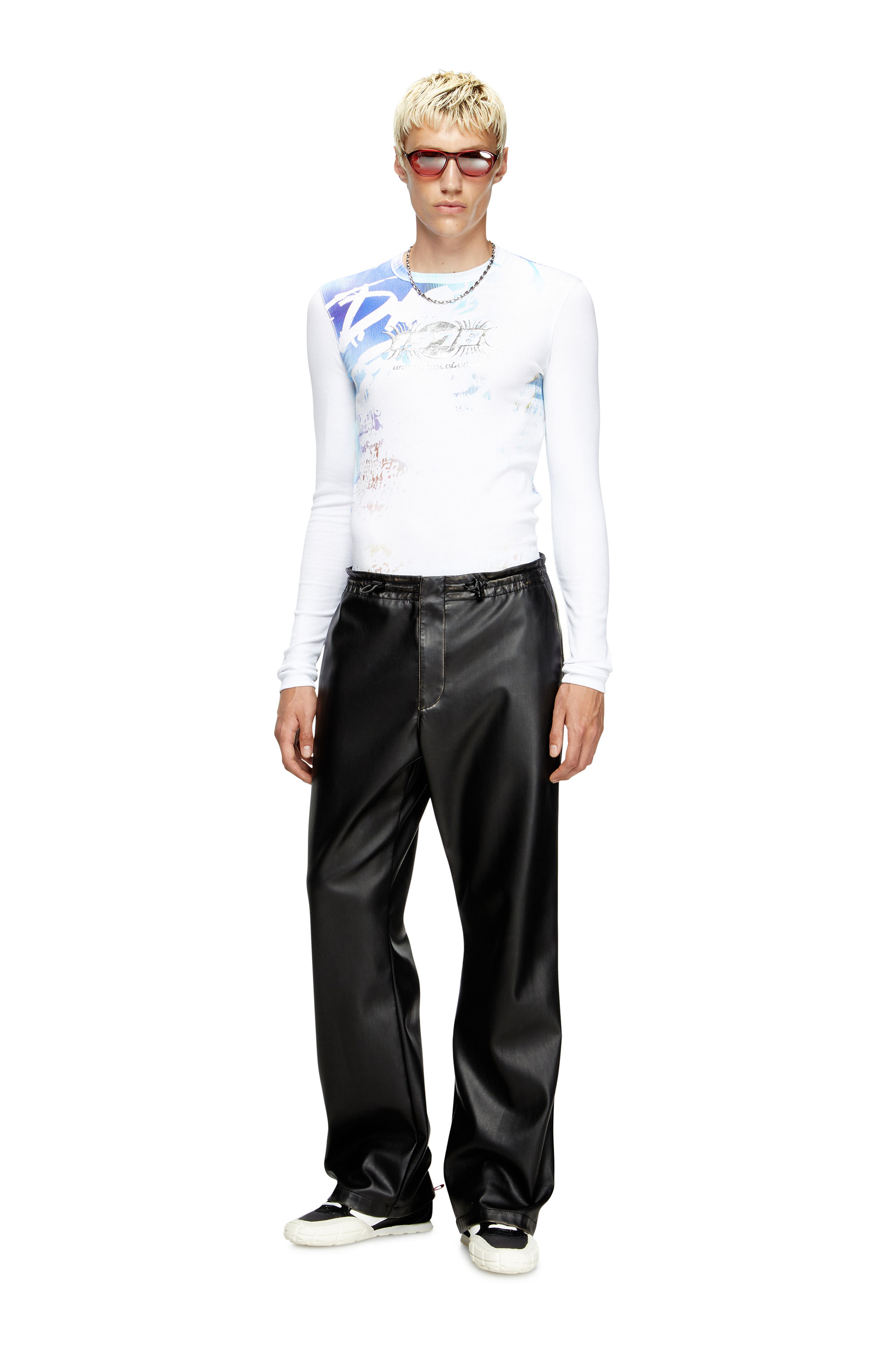 Diesel - T-RIBBER-LS-T3, Camiseta de manga larga con estampado graffiti Hombre in ToBeDefined - 2