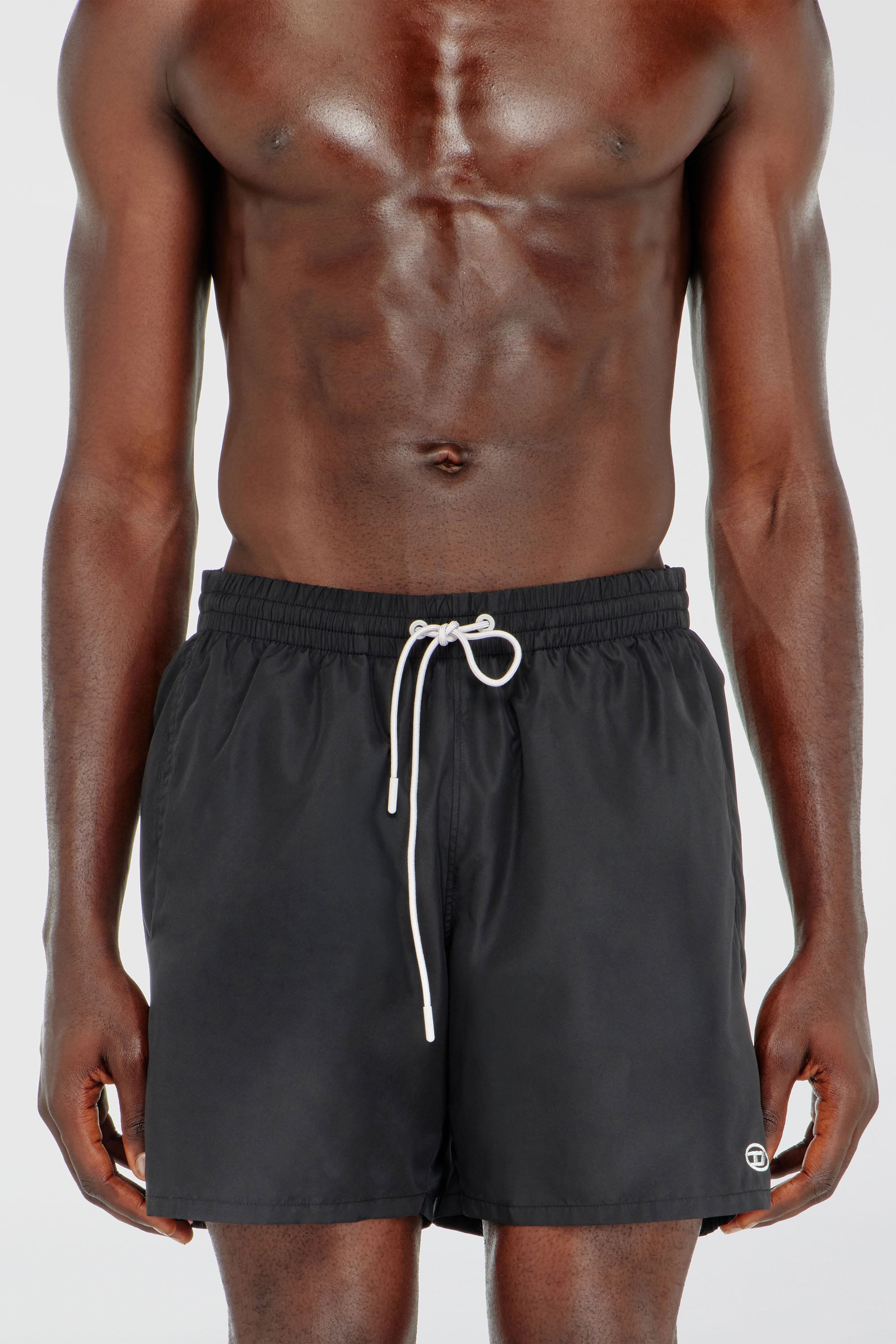 Diesel - GEORGE-41-UTLT, Ba&ntilde;ador con logo Oval D met&aacute;lico Hombre in Negro - 1