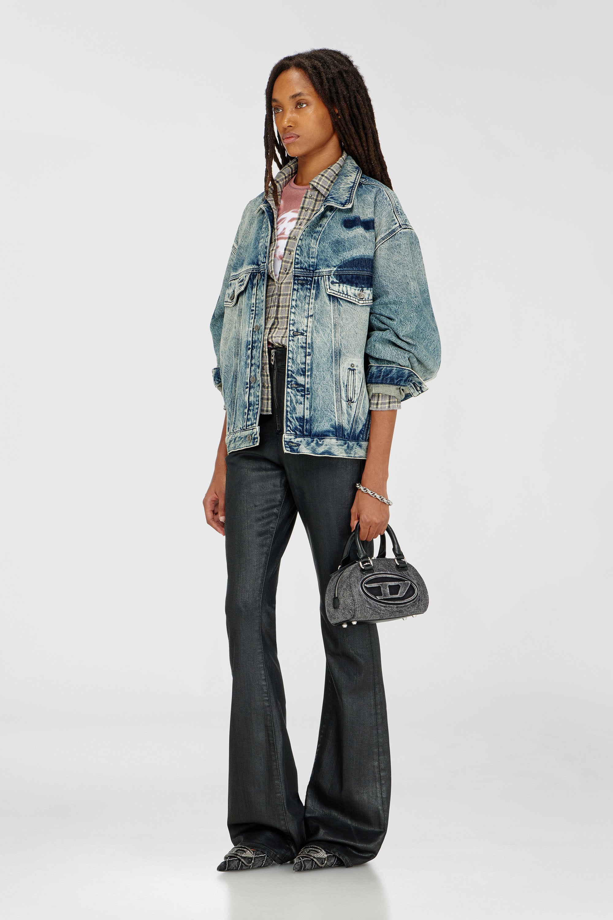 Diesel - Bootcut Jeans 1973 D-Partt 09P78 Mujer, Negro/Gris oscuro - 1