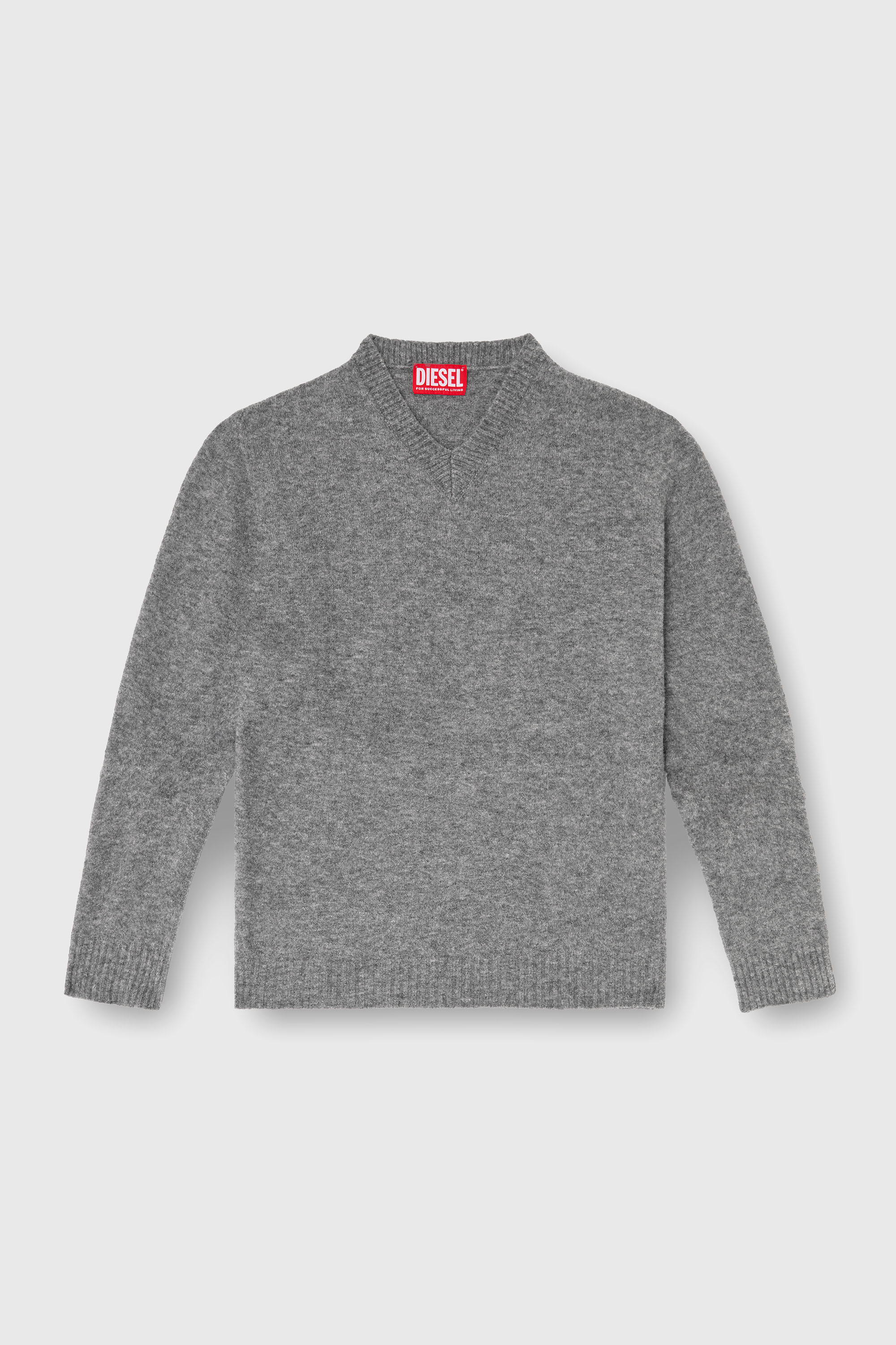 Diesel - K-ANDIE, Jersey de pico en punto hervido arrugado Hombre in Gris - 2