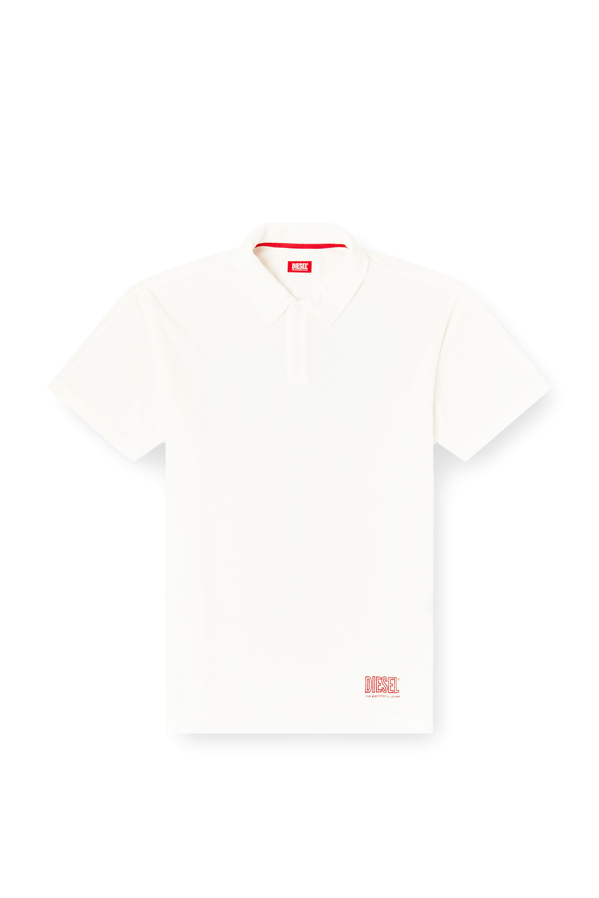 Diesel - JOSHUA-D-CORE, Polo de algodón tipo toalla Hombre in Blanco - 3