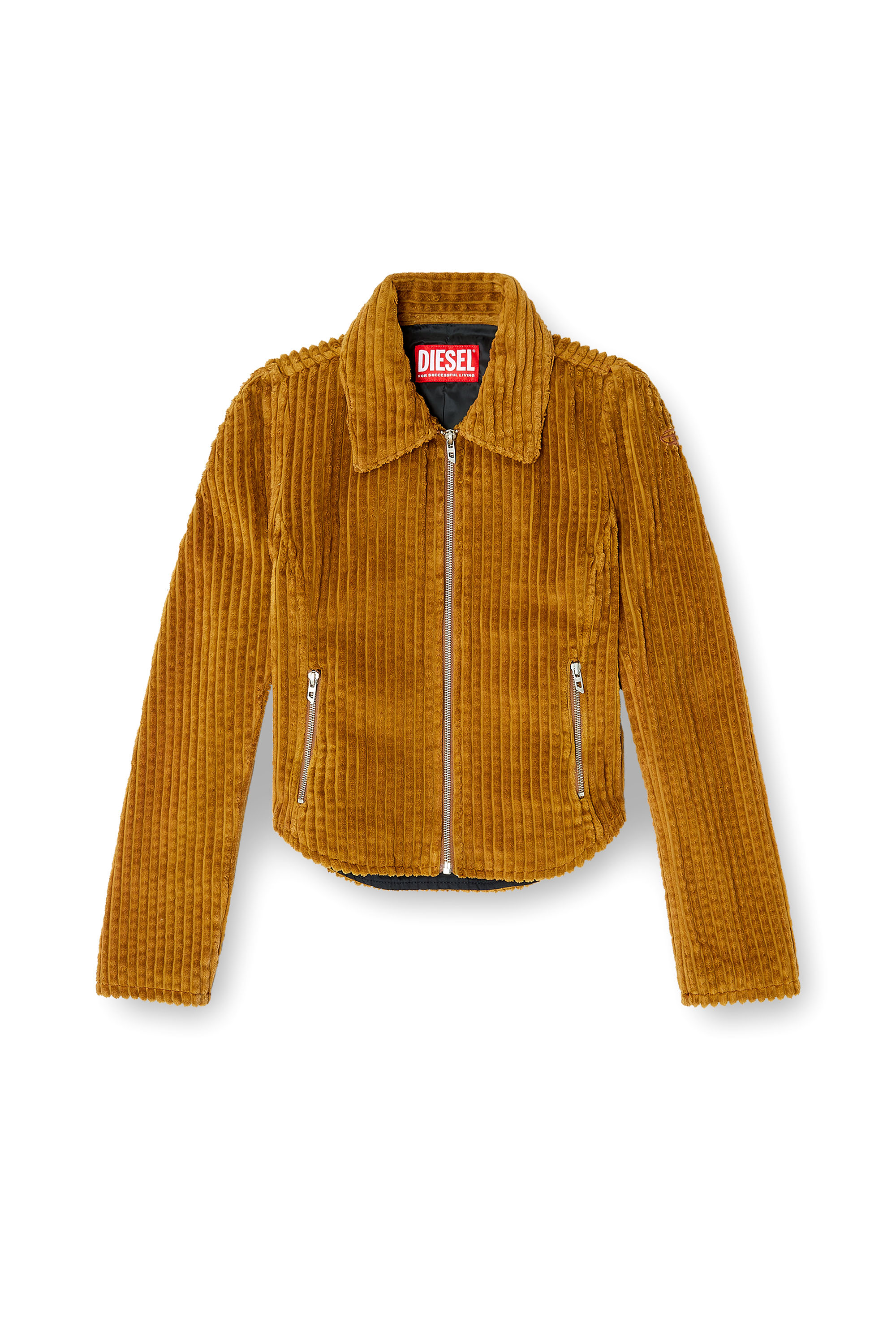 Diesel - G-ENEA, Chaqueta camisa de pana de algodón Mujer in Marrón - 3