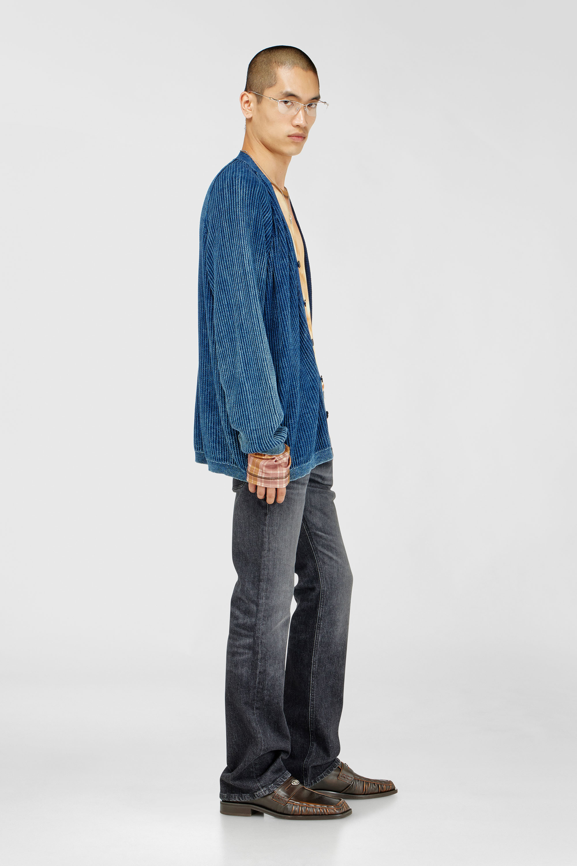 Diesel - Bootcut Jeans 2007 Zatiny 09N48 Hombre, Negro/Gris oscuro - 2