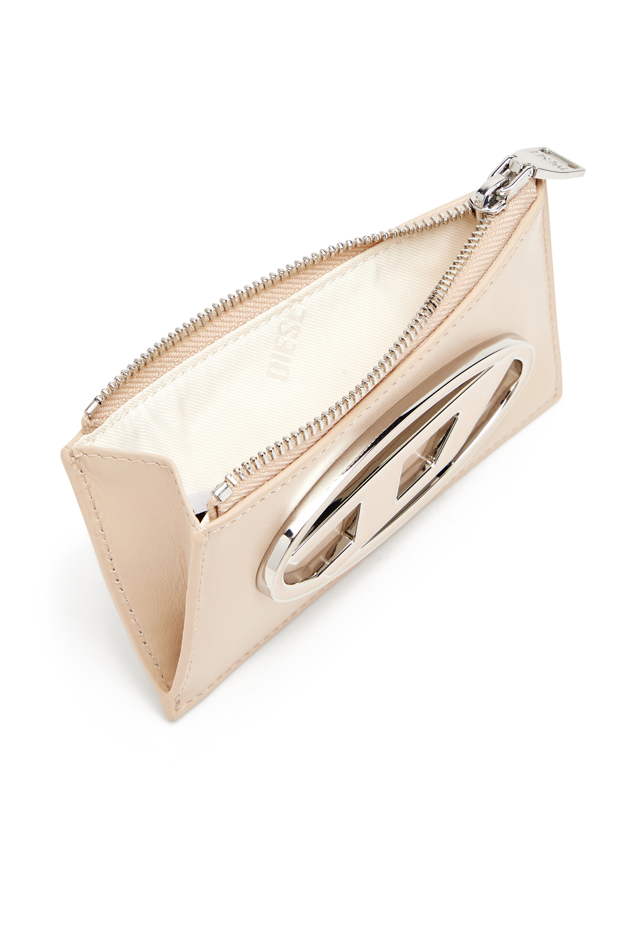 Diesel - 1DR CARD HOLDER III, Tarjetero plano de cuero napa Mujer in Beige - 3