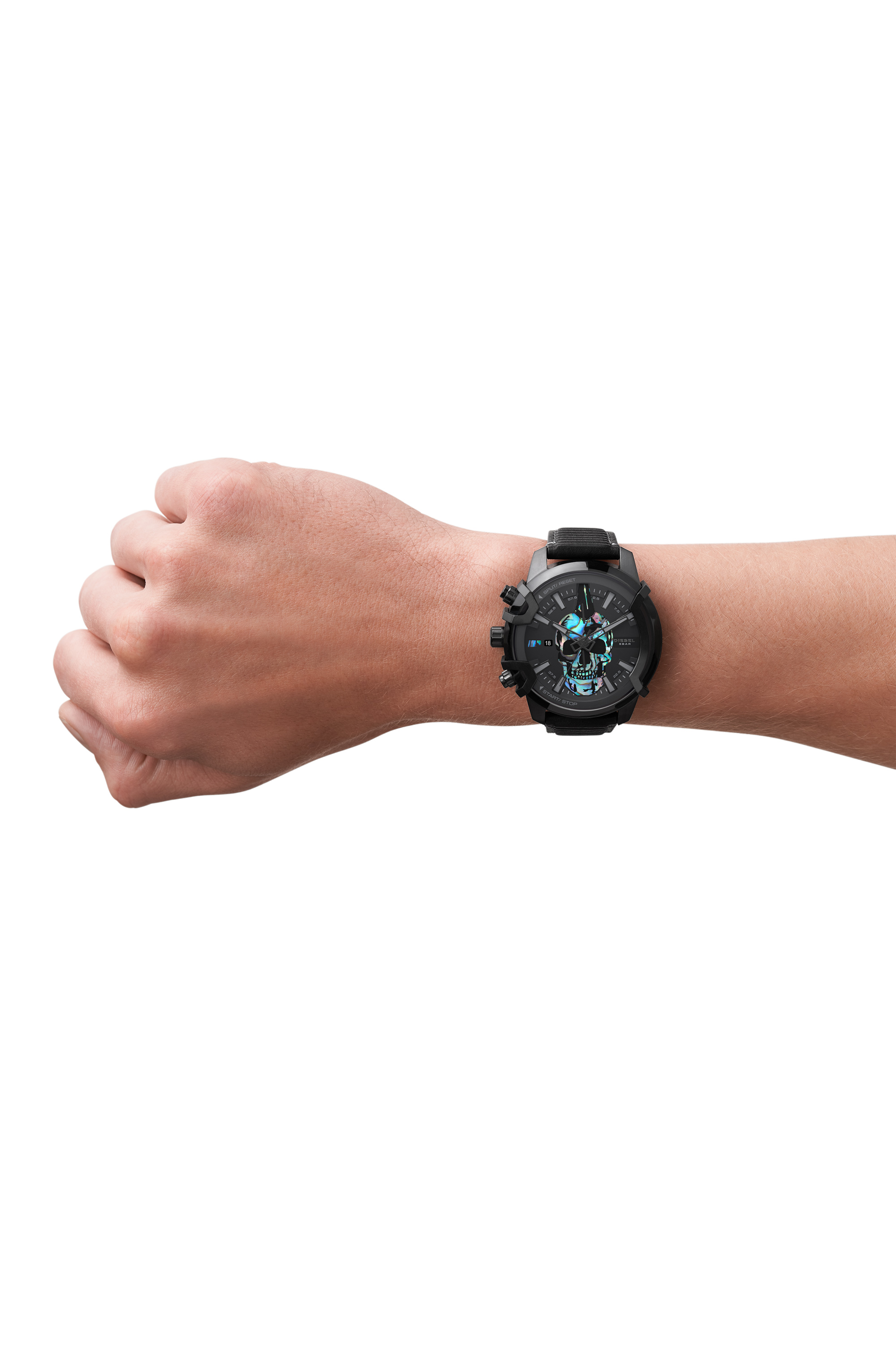 Diesel - DZ4576, Reloj Griffed con correa de cuero Hombre in Negro - 4