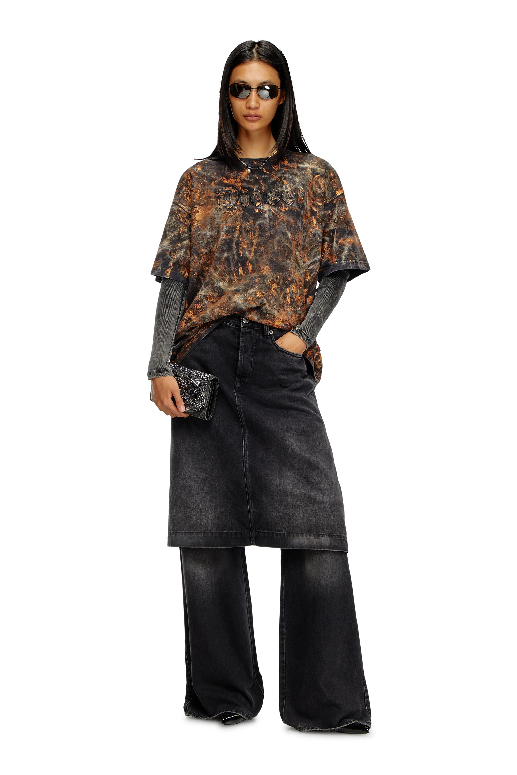 Diesel - Straight Jeans D-Syren 0CBDG, Mujer Straight Jeans - D-Syren in Negro - Image 1