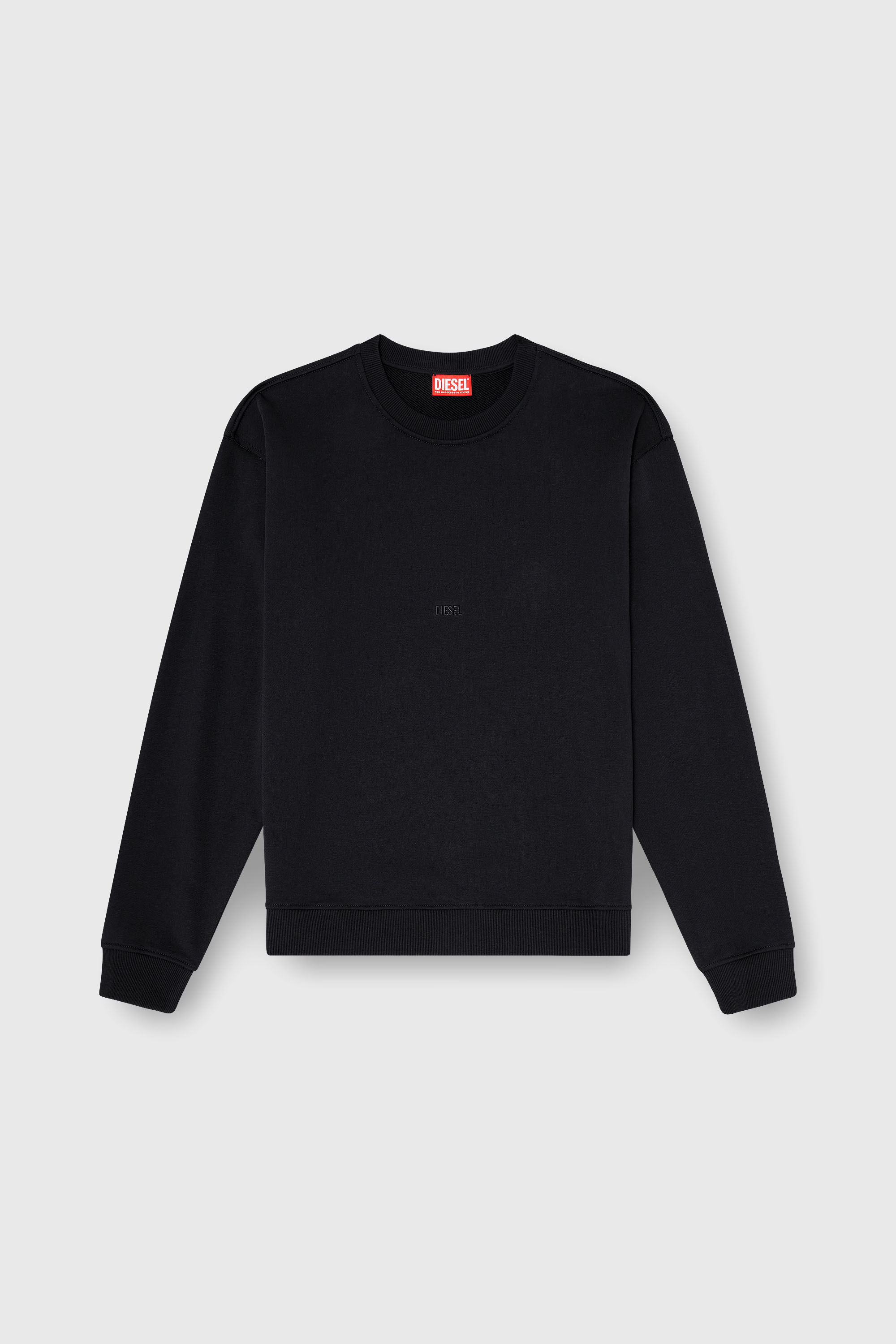Diesel - S-NORM-AA5, Sudadera de algod&oacute;n con microbordado de logo Hombre in Negro - 2