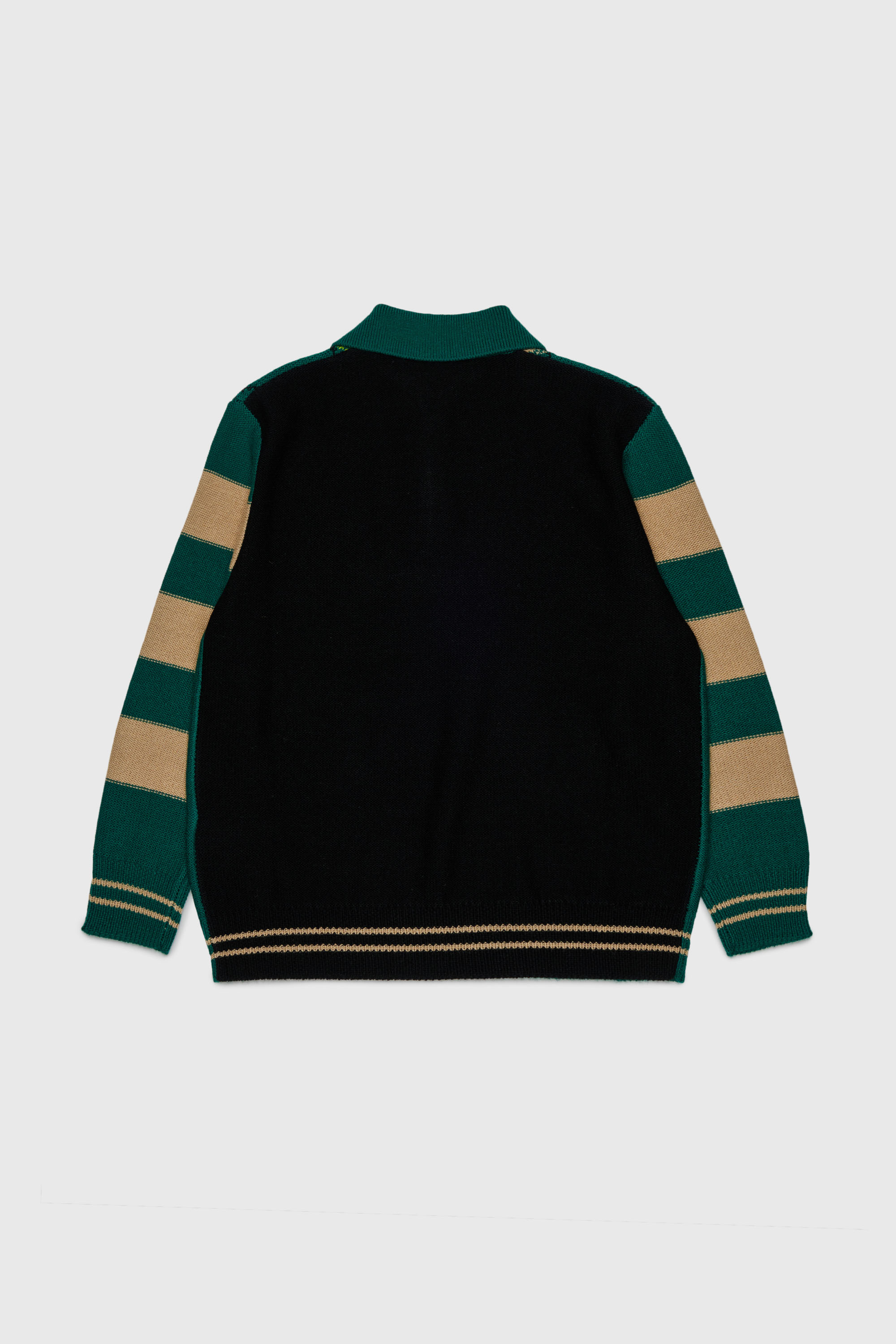 Diesel - KROMBY OVER, Jersey tipo polo de mezcla de lana con motivo argyle Unisex in Verde - 2