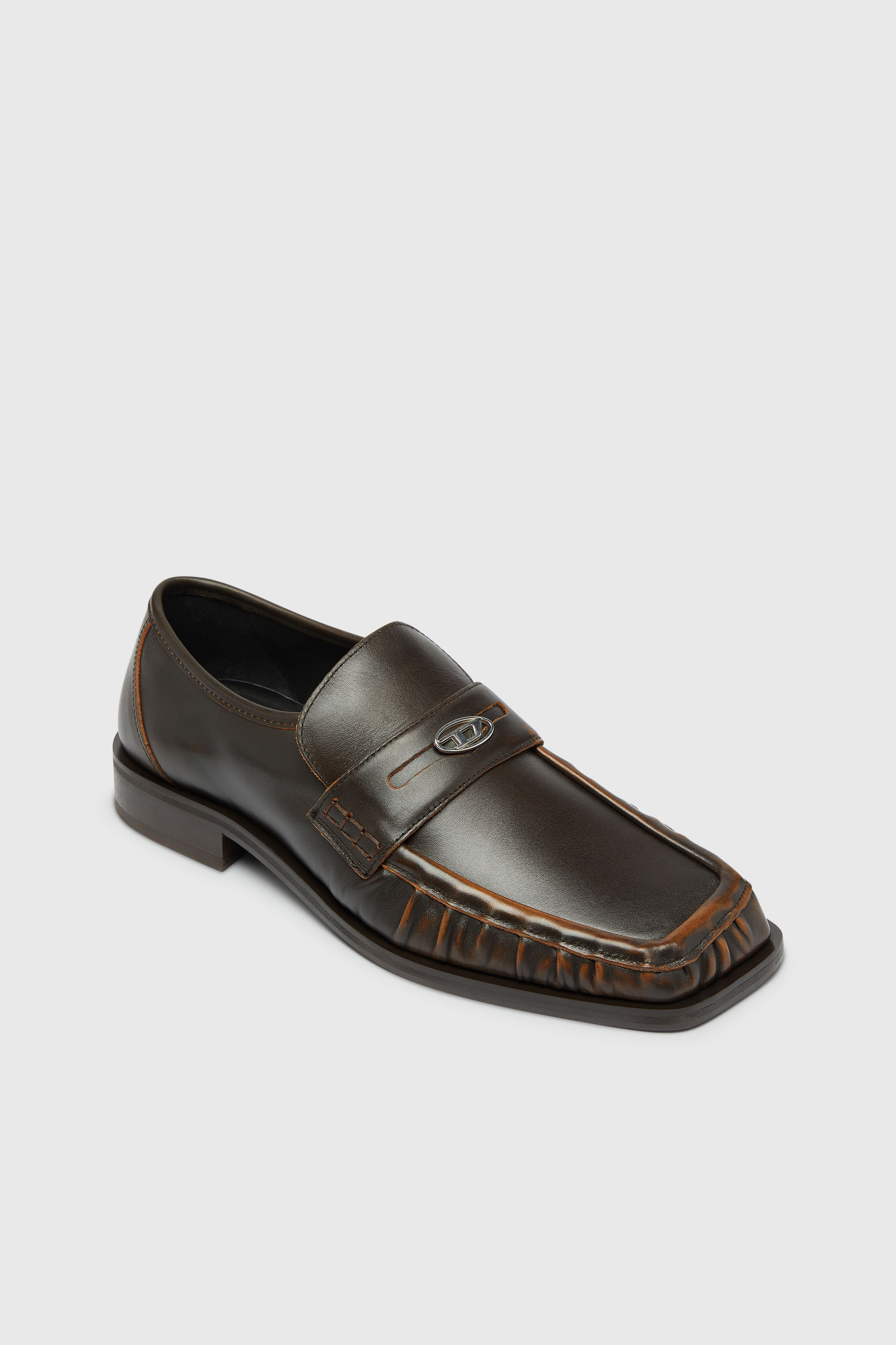 Diesel - D-AMBER LOAFER, D-Amber - Mocasines penny de piel Hombre in Marr&oacute;n - 6