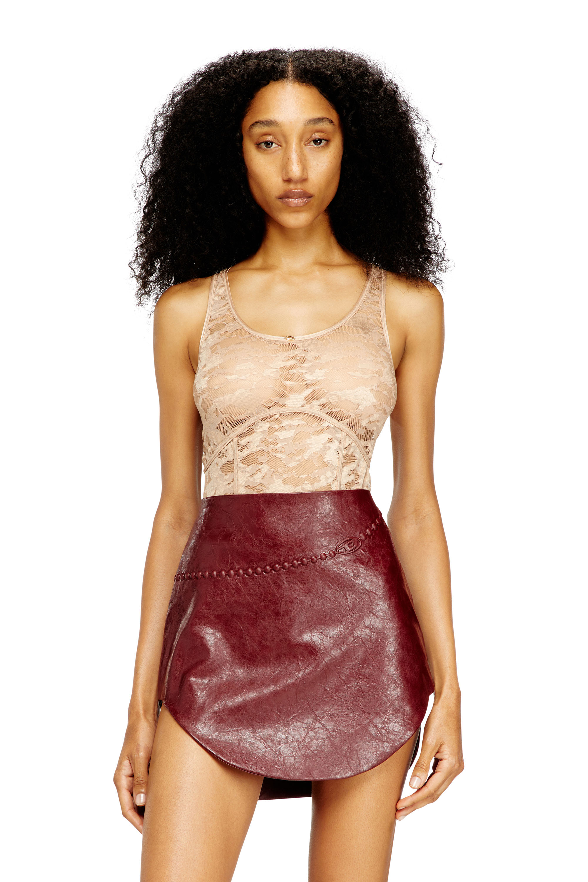 Diesel - EZZY-UTLT, Body de nylon con diseño de encaje Mujer in ToBeDefined - 4