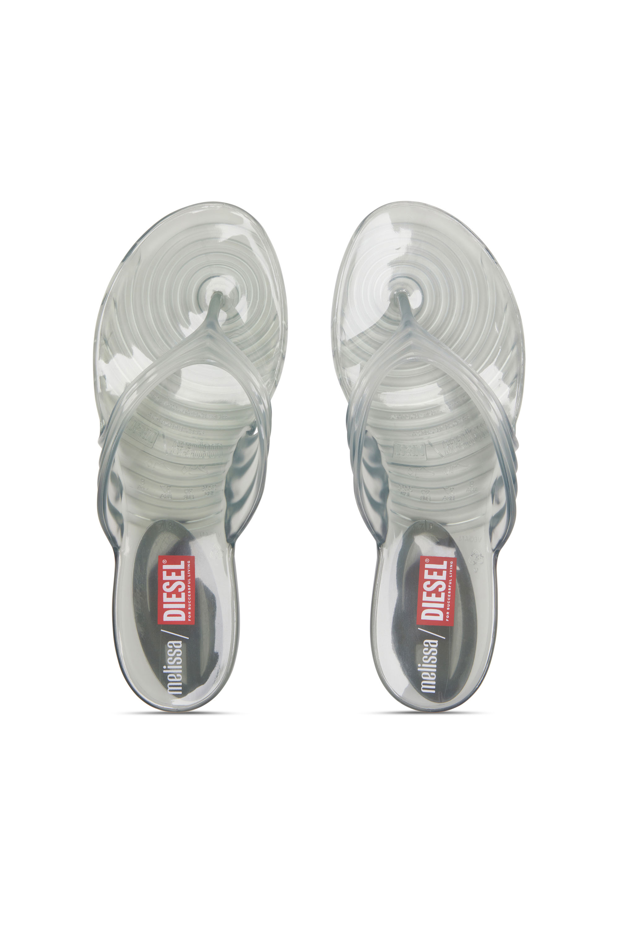 Diesel - MELISSA QUANTUM THONG, Chanclas esculturales en Melflex&reg; Mujer in Gris - 4