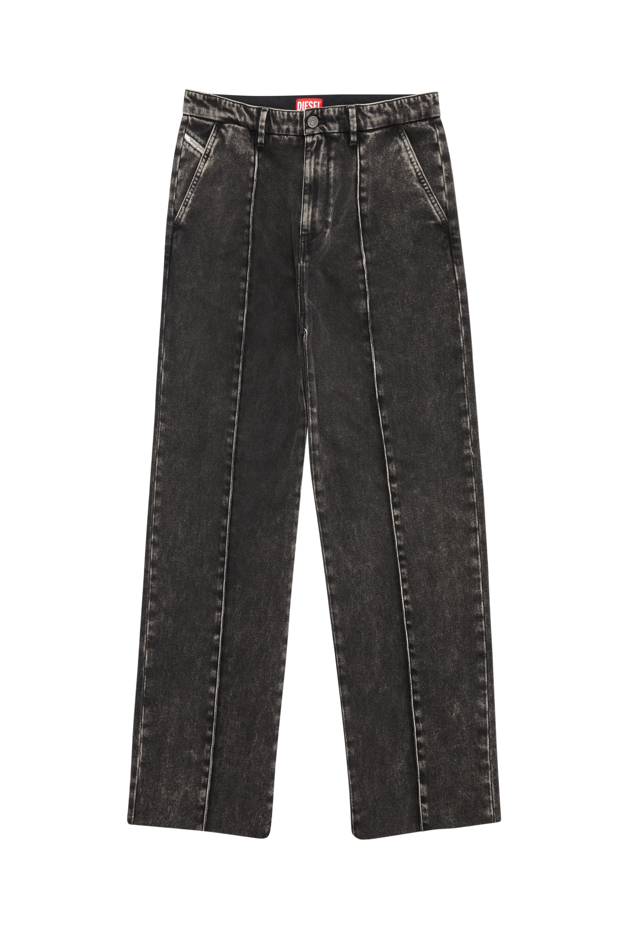 Diesel - D-Chino-Work 09B87 Straight Jeans, Negro/Gris oscuro - Image 6